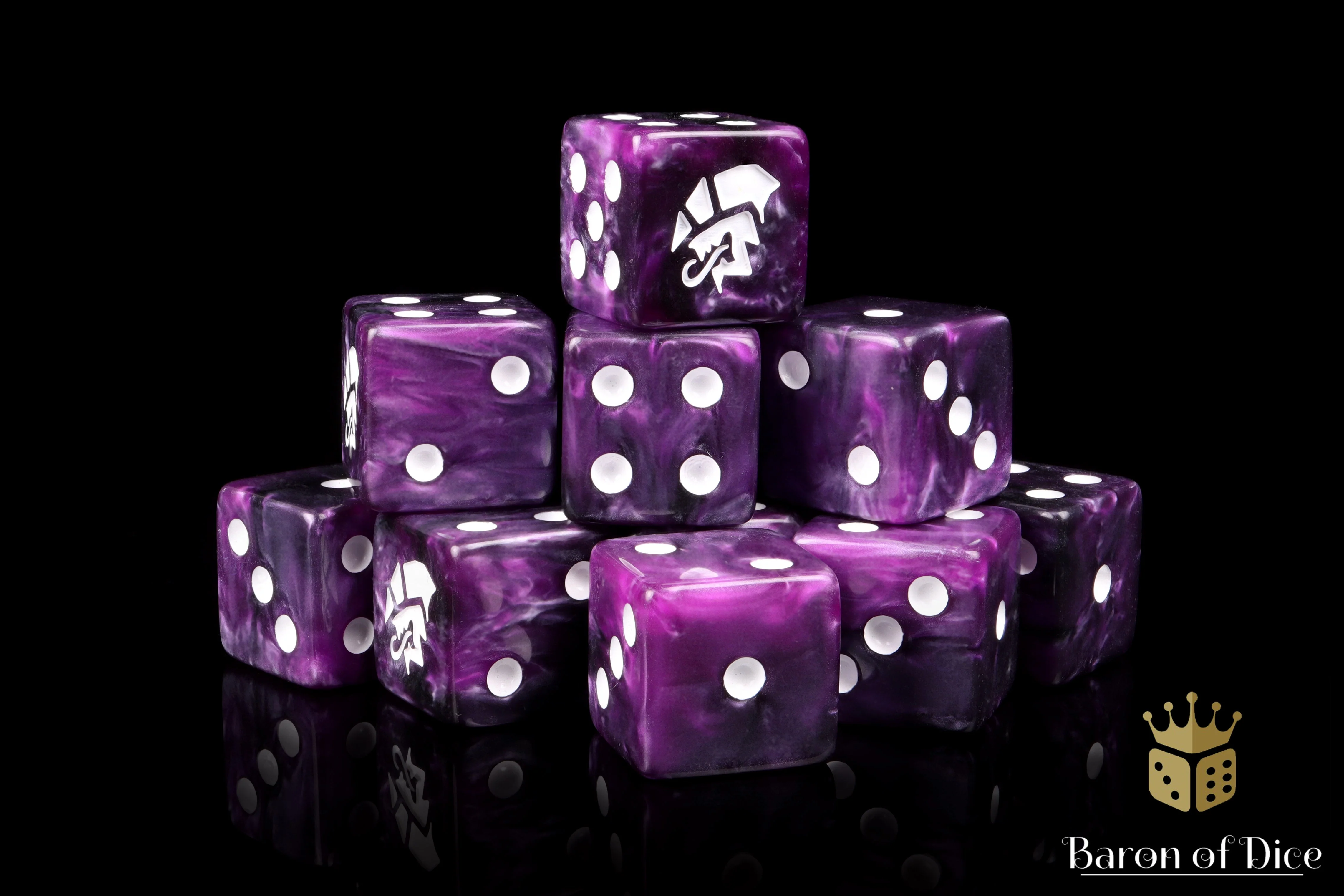 Alien Dice - Purple & White - Image 3