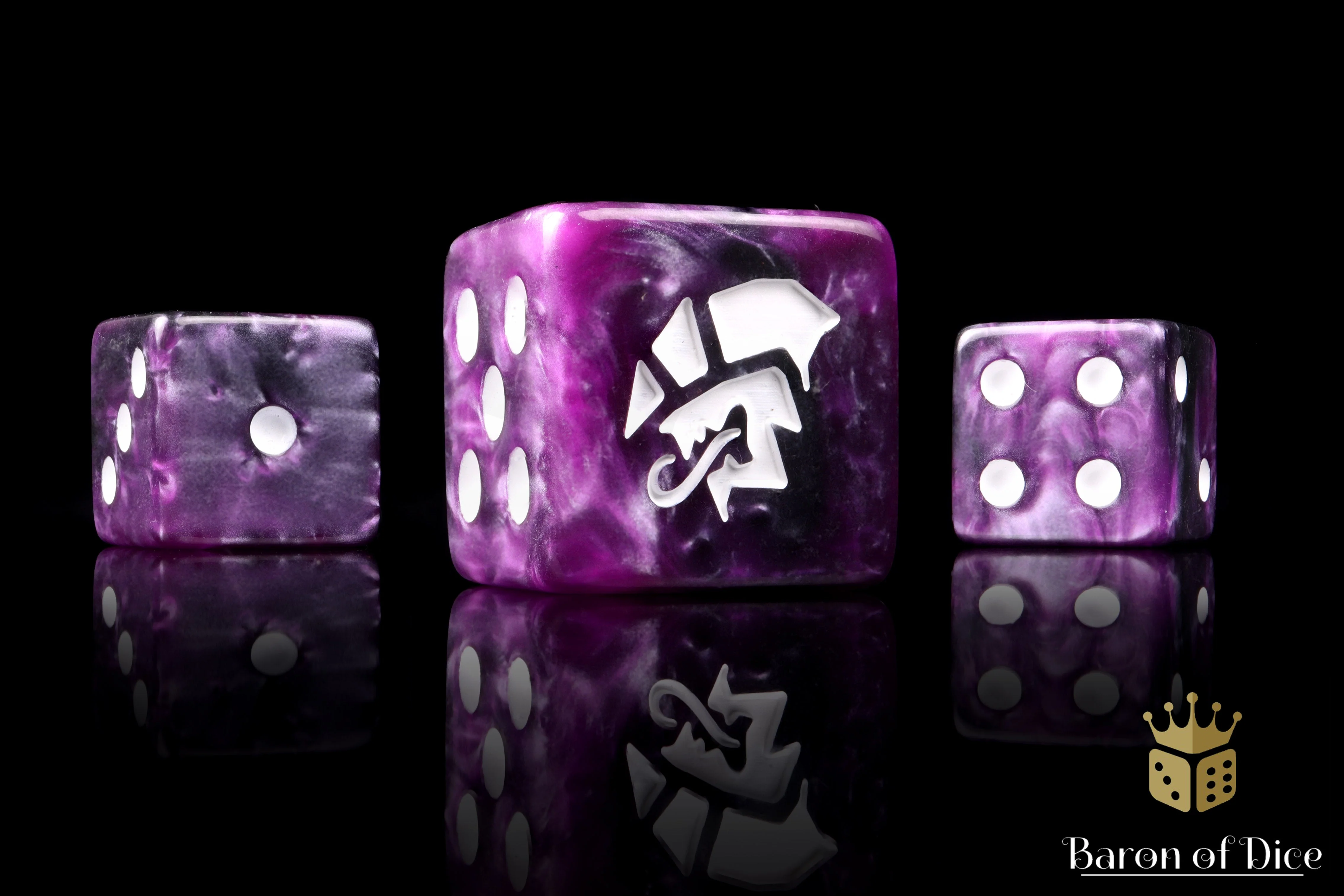 Alien Dice - Purple & White - Image 6