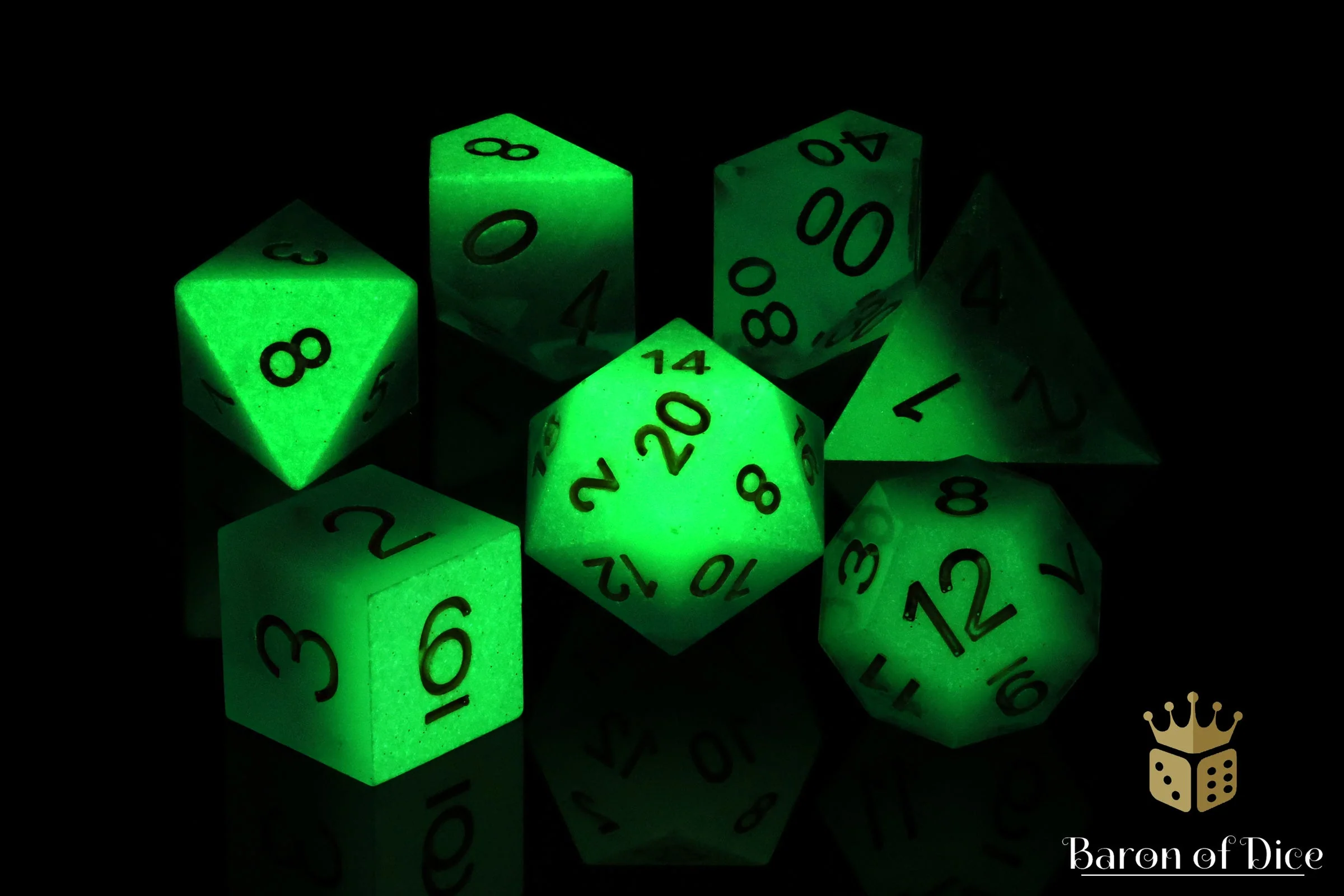 Blue Water Sharp Edge Rpg Dice Set - 7 Pieces - Image 2