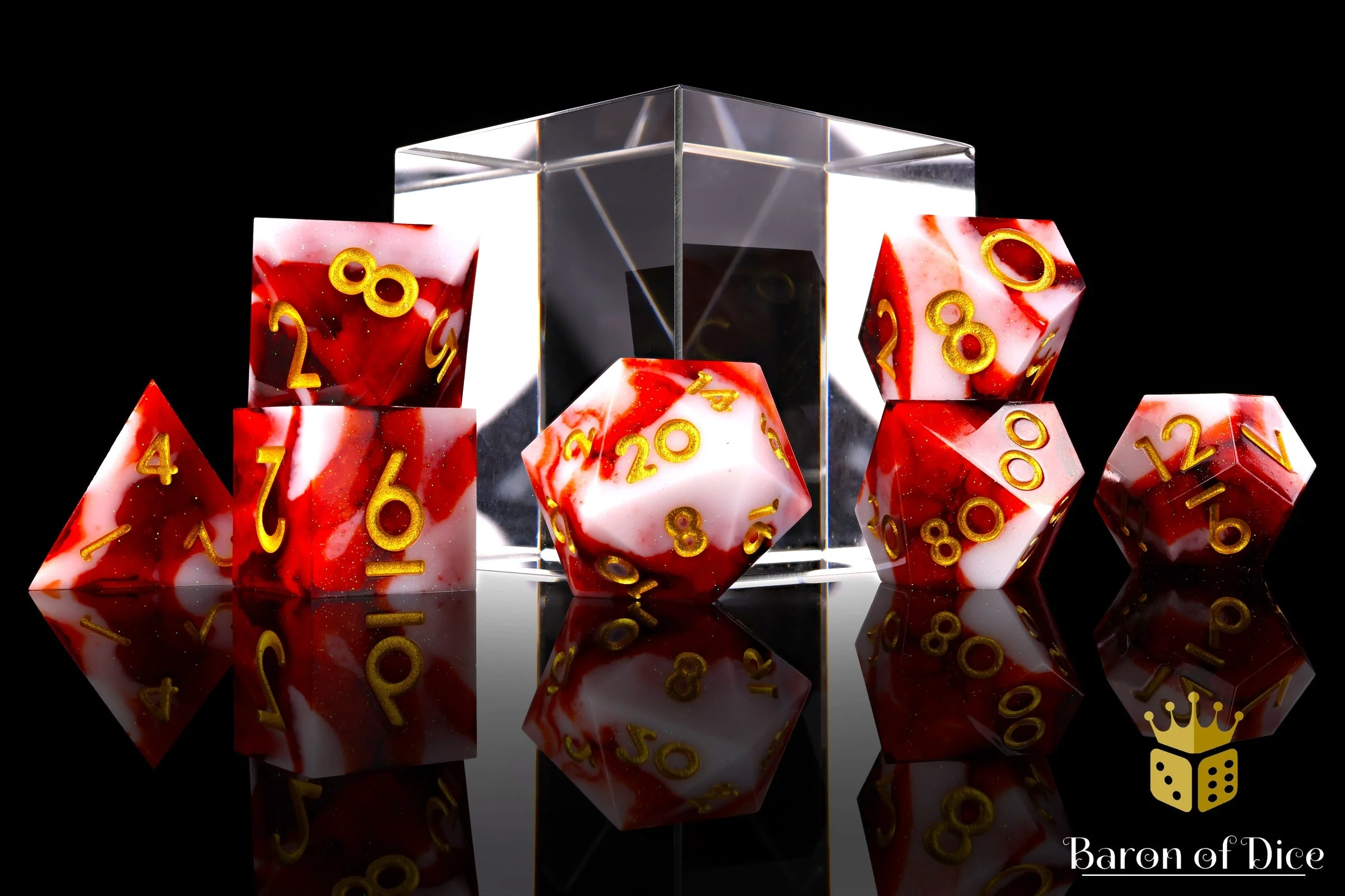Carnage Sharp Edge Rpg Dice Set - 7 Pieces - Image 3