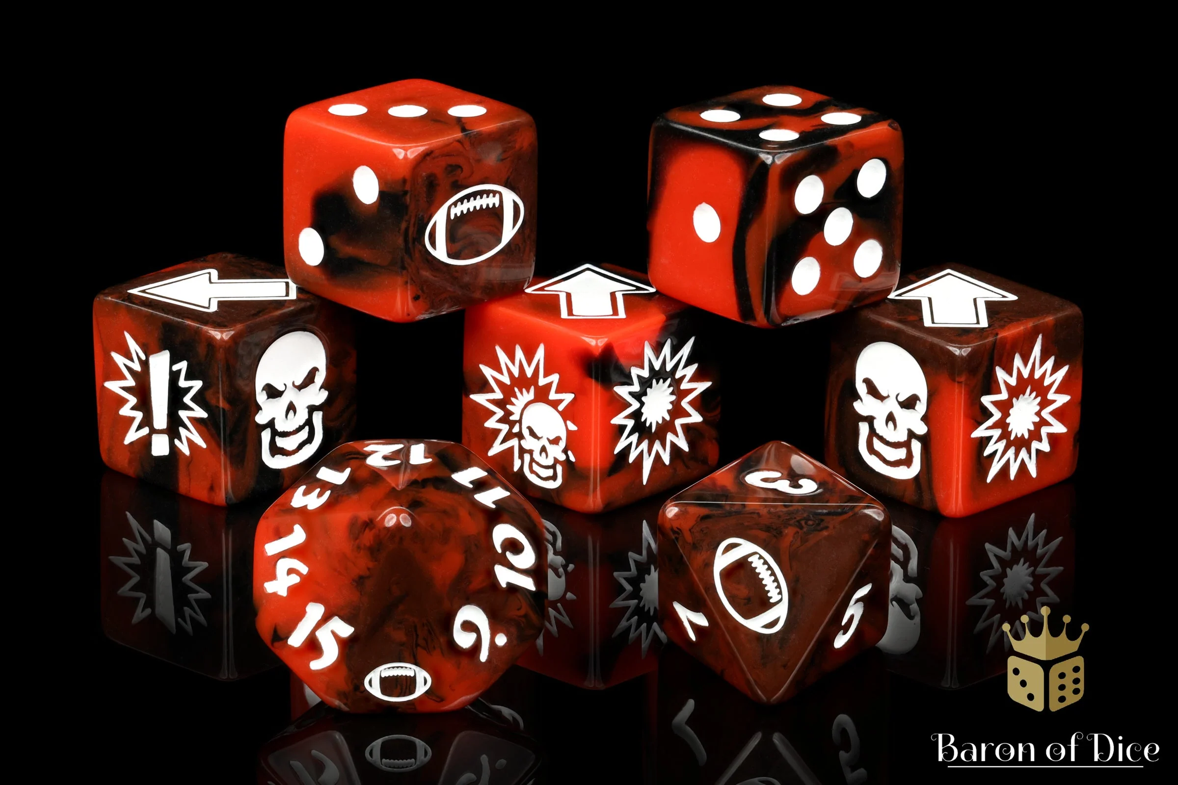 Chaos Red, Football Dice Sets - Image 6