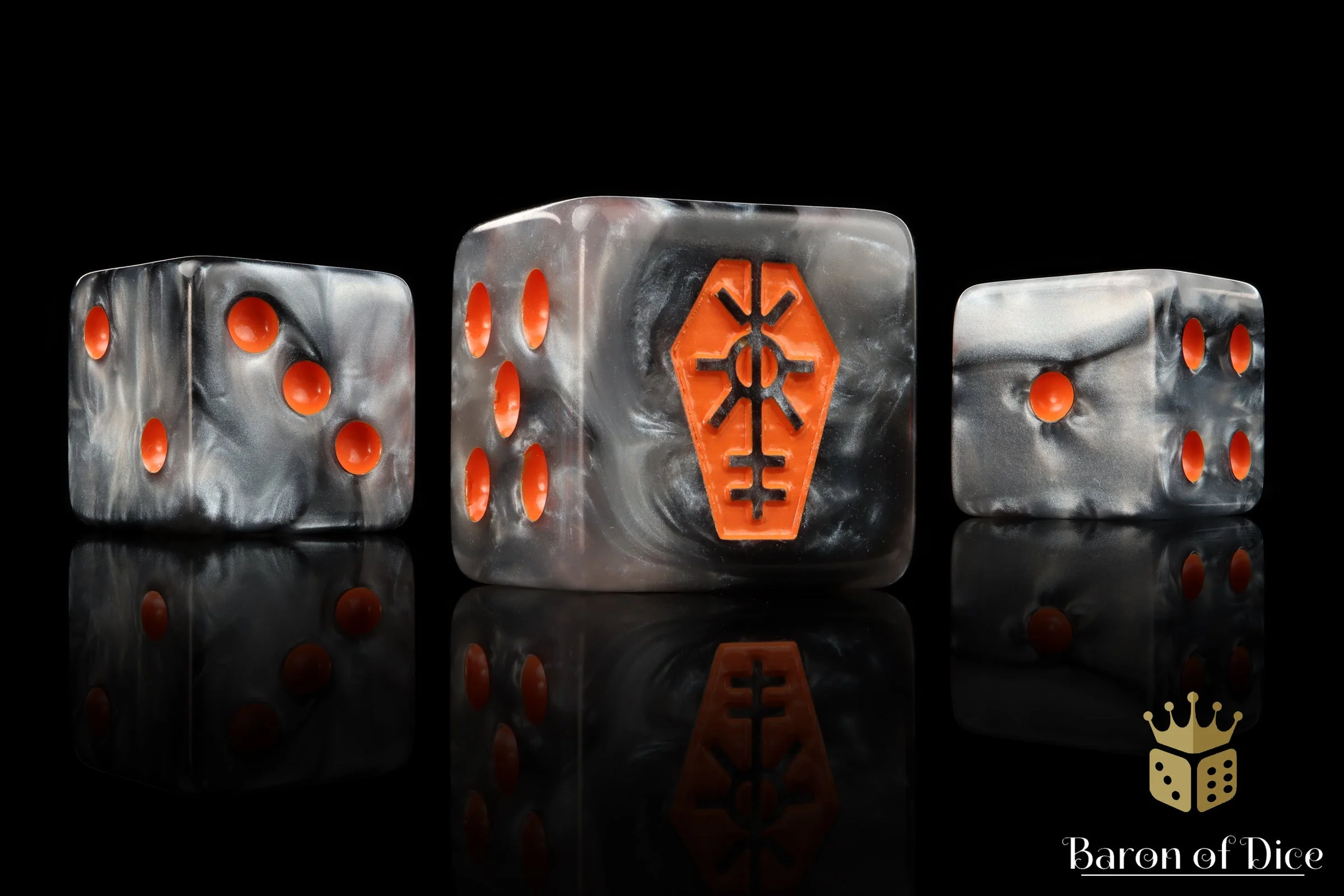 Day Of The Dead, Orange Coffin Dice - Image 2
