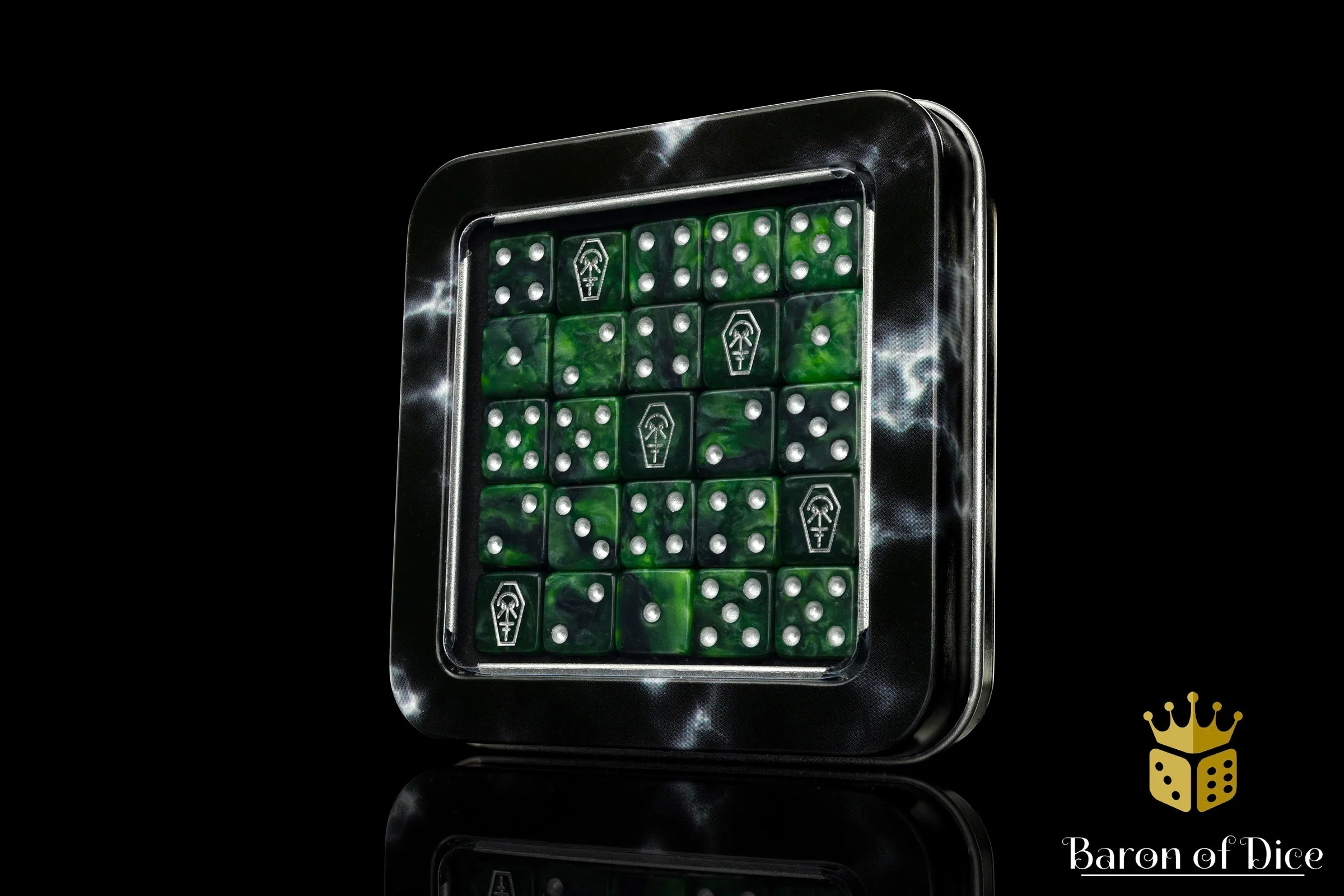 Day Of The Dead, Silver Coffin, Dice - Image 4