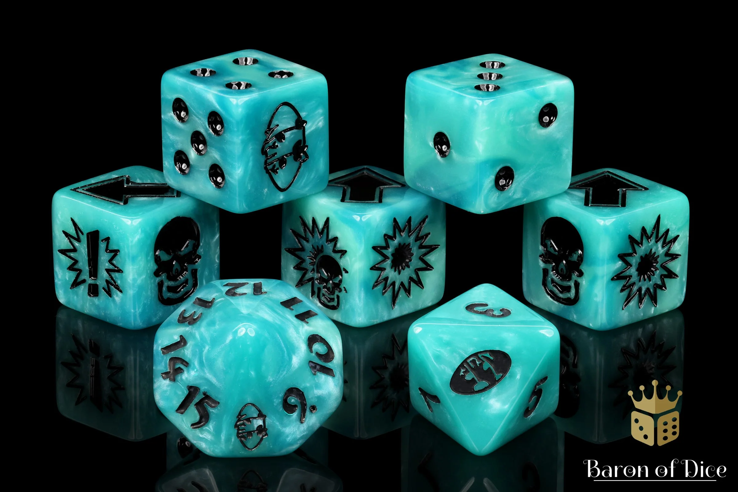 Ethereal Blue, Football Dice Sets - Image 3