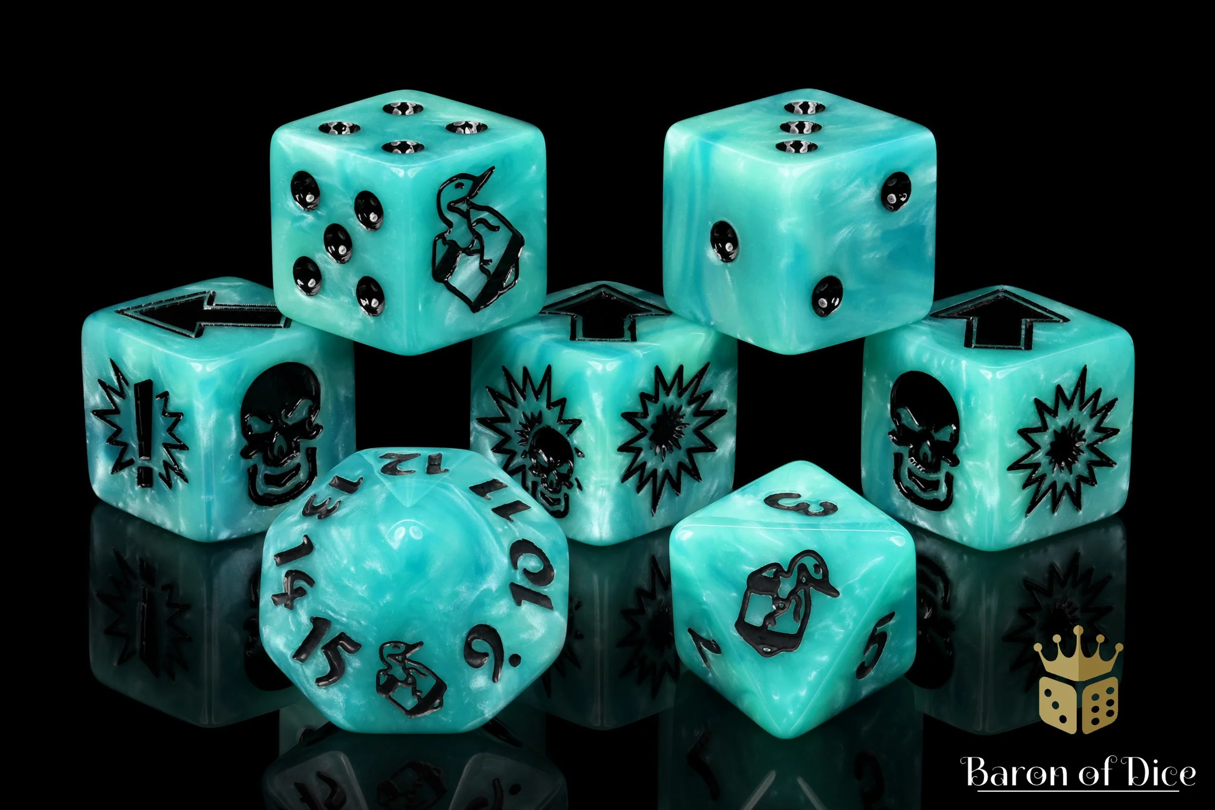 Ethereal Blue, Football Dice Sets - Image 4