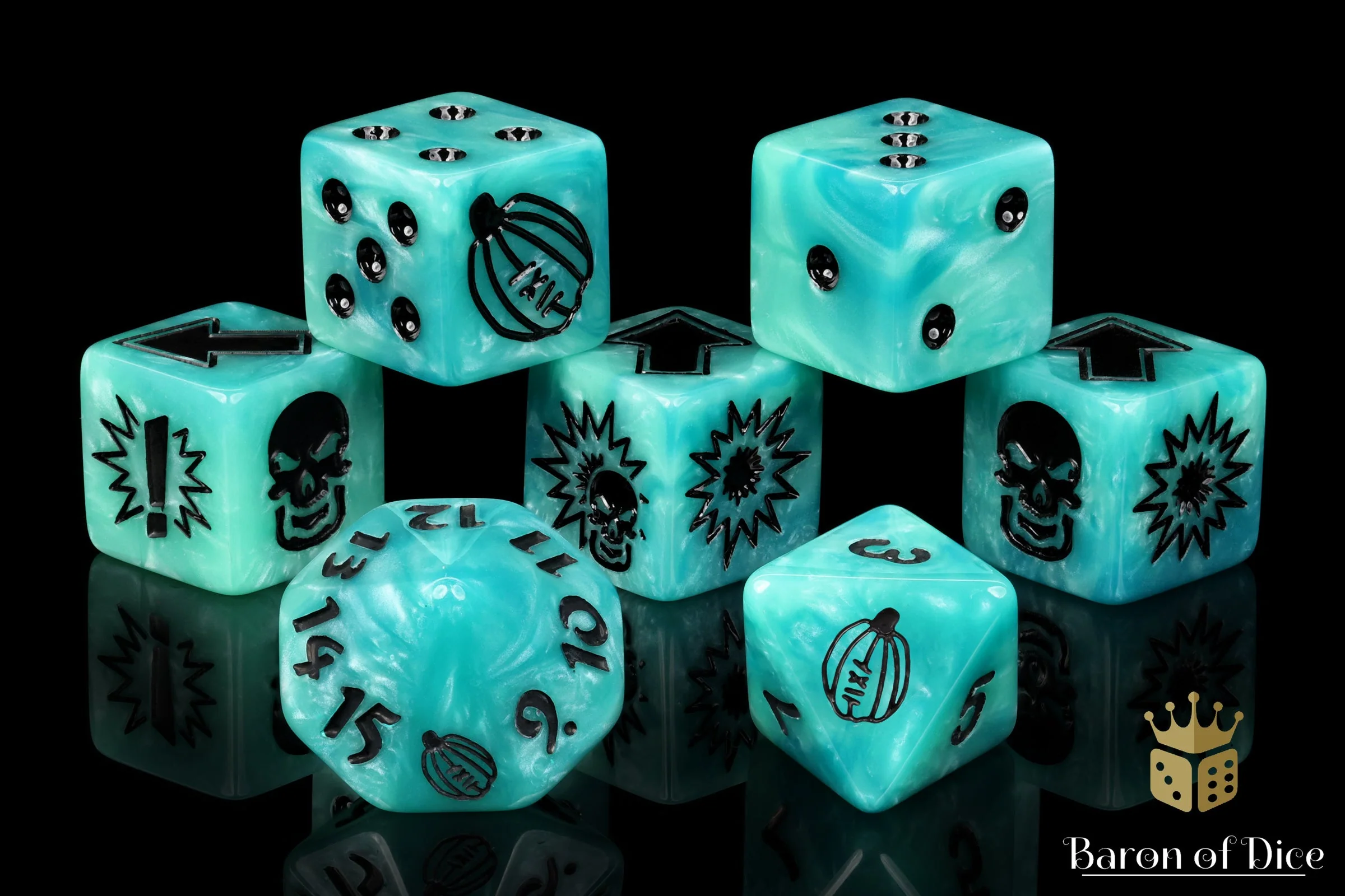Ethereal Blue, Football Dice Sets - Image 6