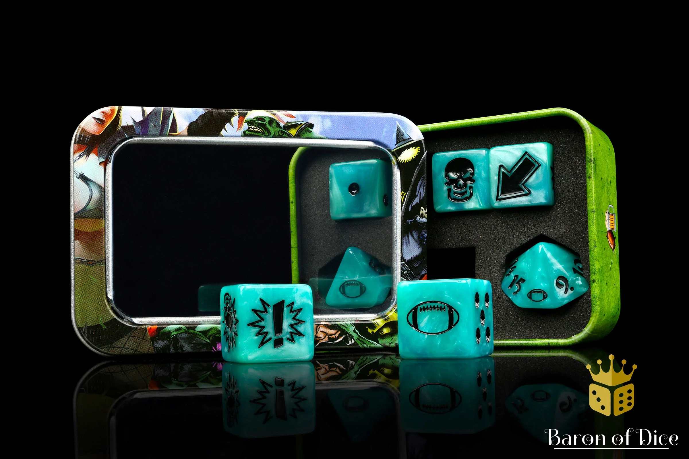 Ethereal Blue, Football Dice Sets - Image 7