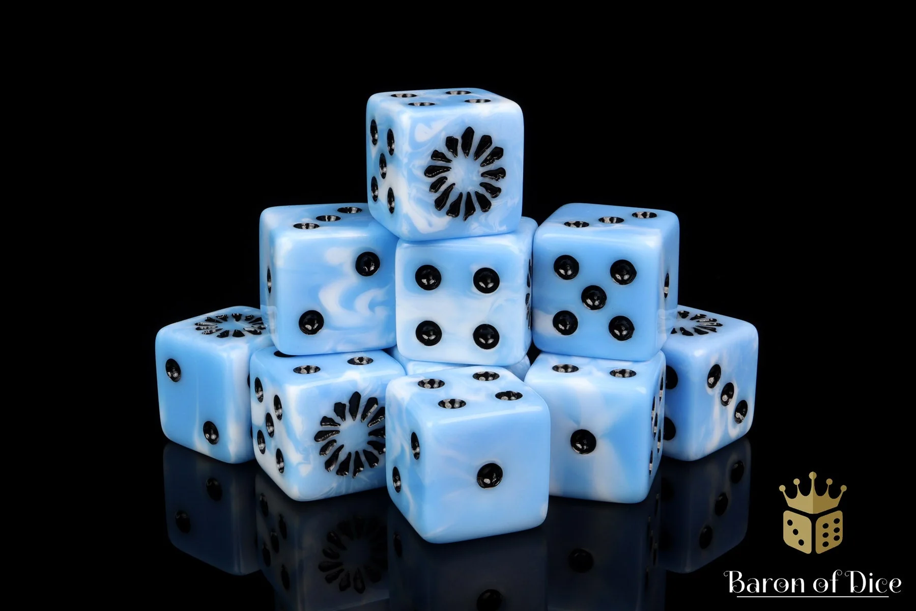 Fanged Maw, Blue Frost 16Mm Dice - Image 3