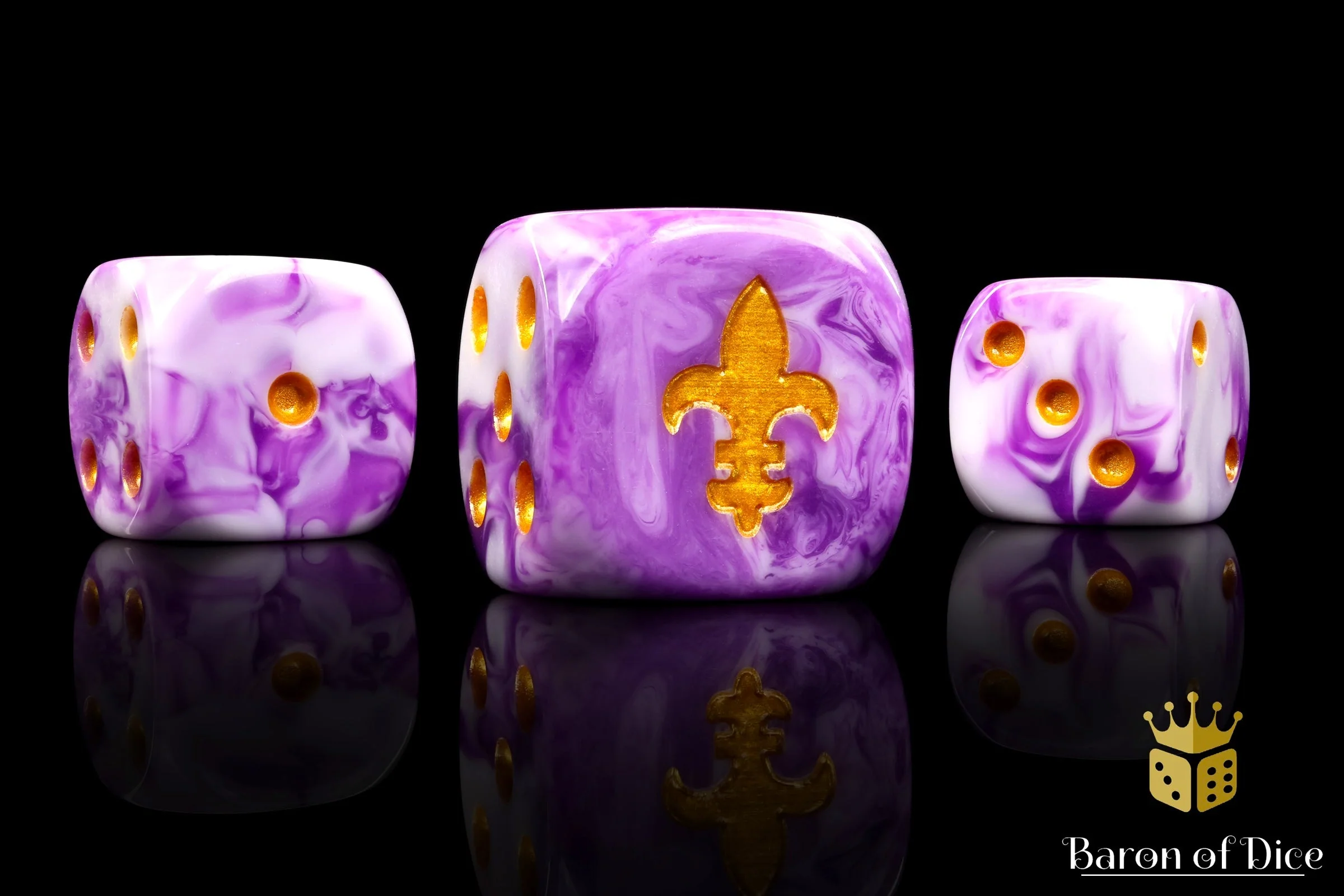 Fleur De Lis 16Mm Dice - Purple - Image 8