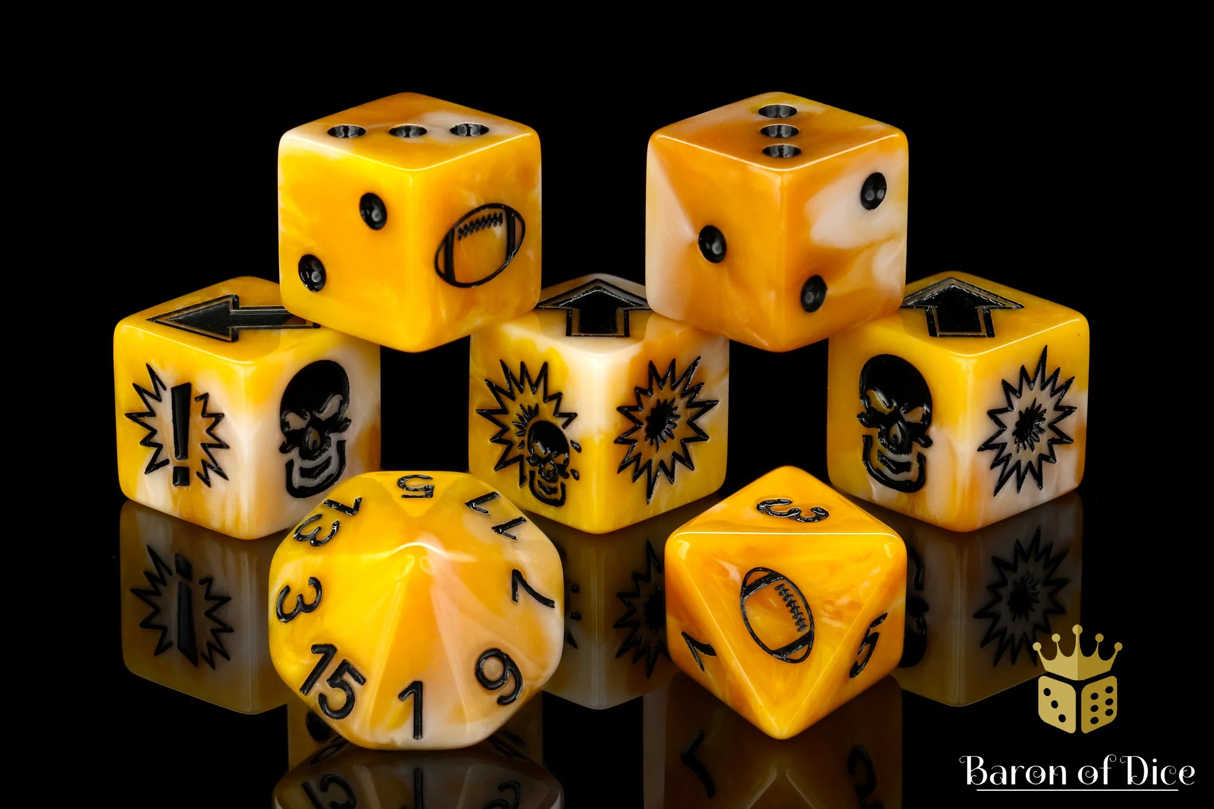 Gold, Football Dice Sets - Image 10
