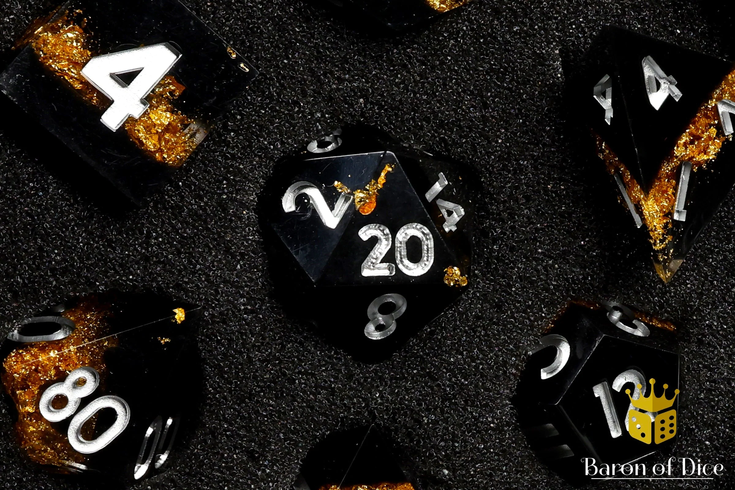 Golden Hazard Sharp Edge Rpg Dice Set - 7 Pieces - Image 2