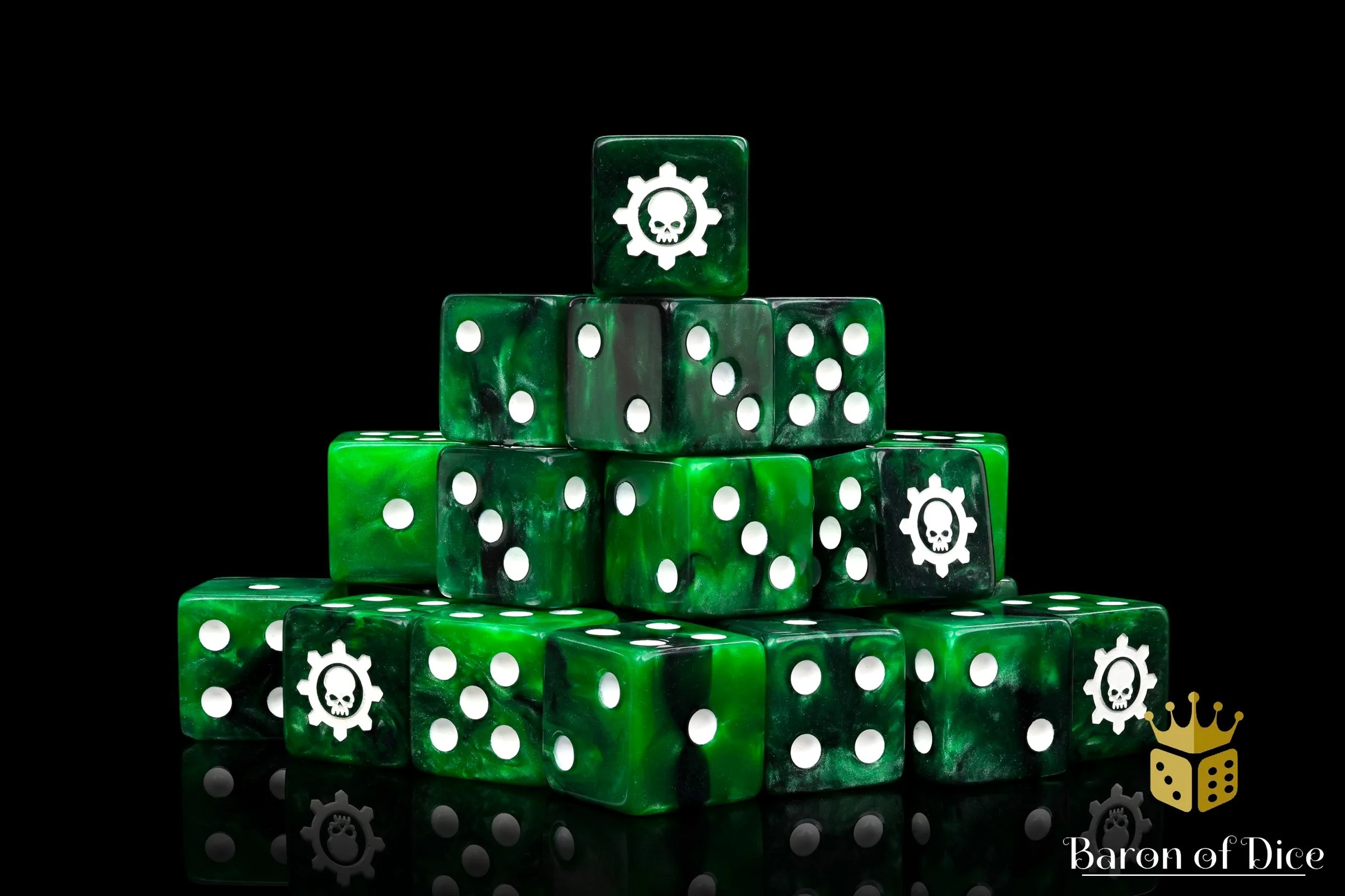 Green Cog, 16Mm Dice - Image 6