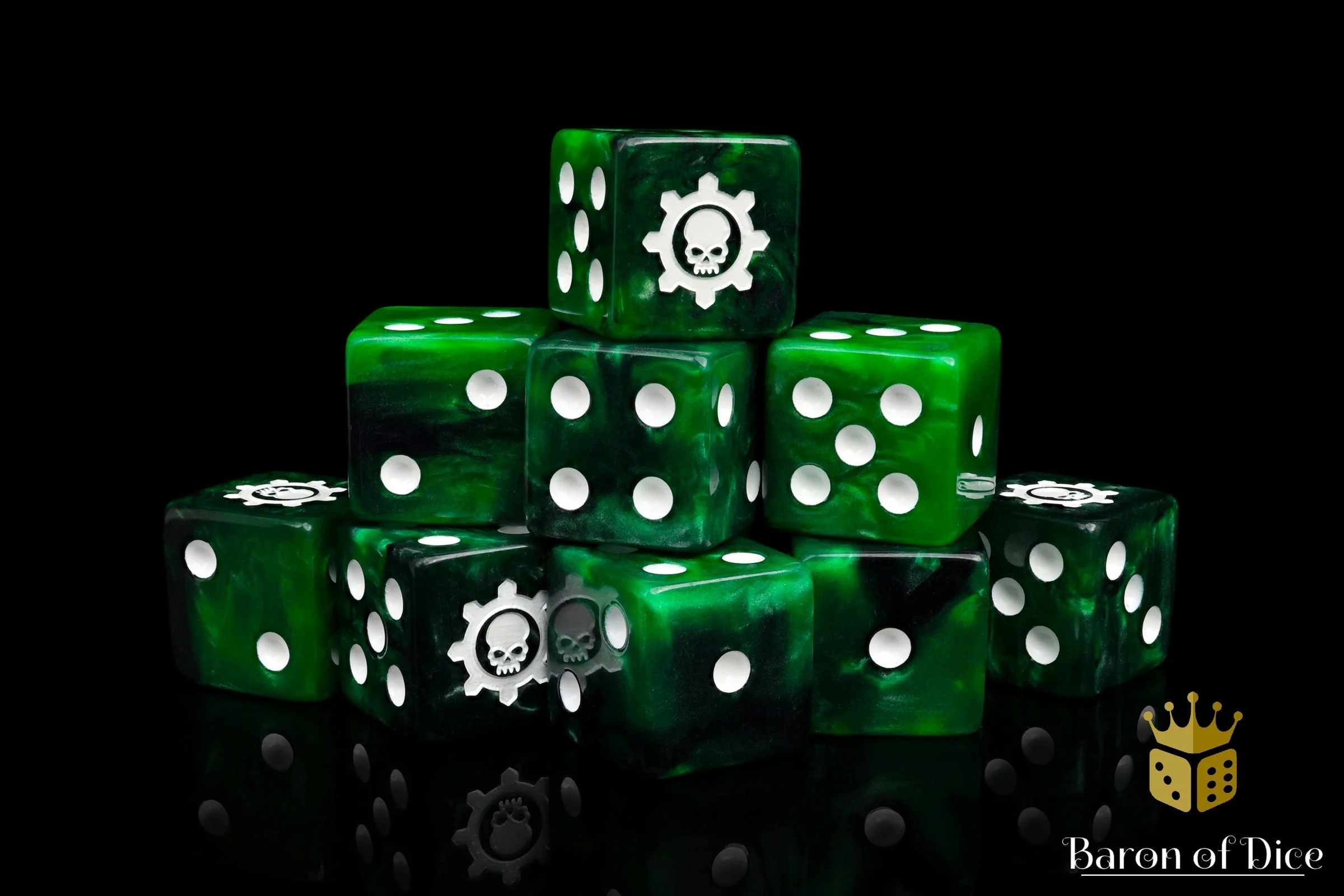 Green Cog, 16Mm Dice - Image 7