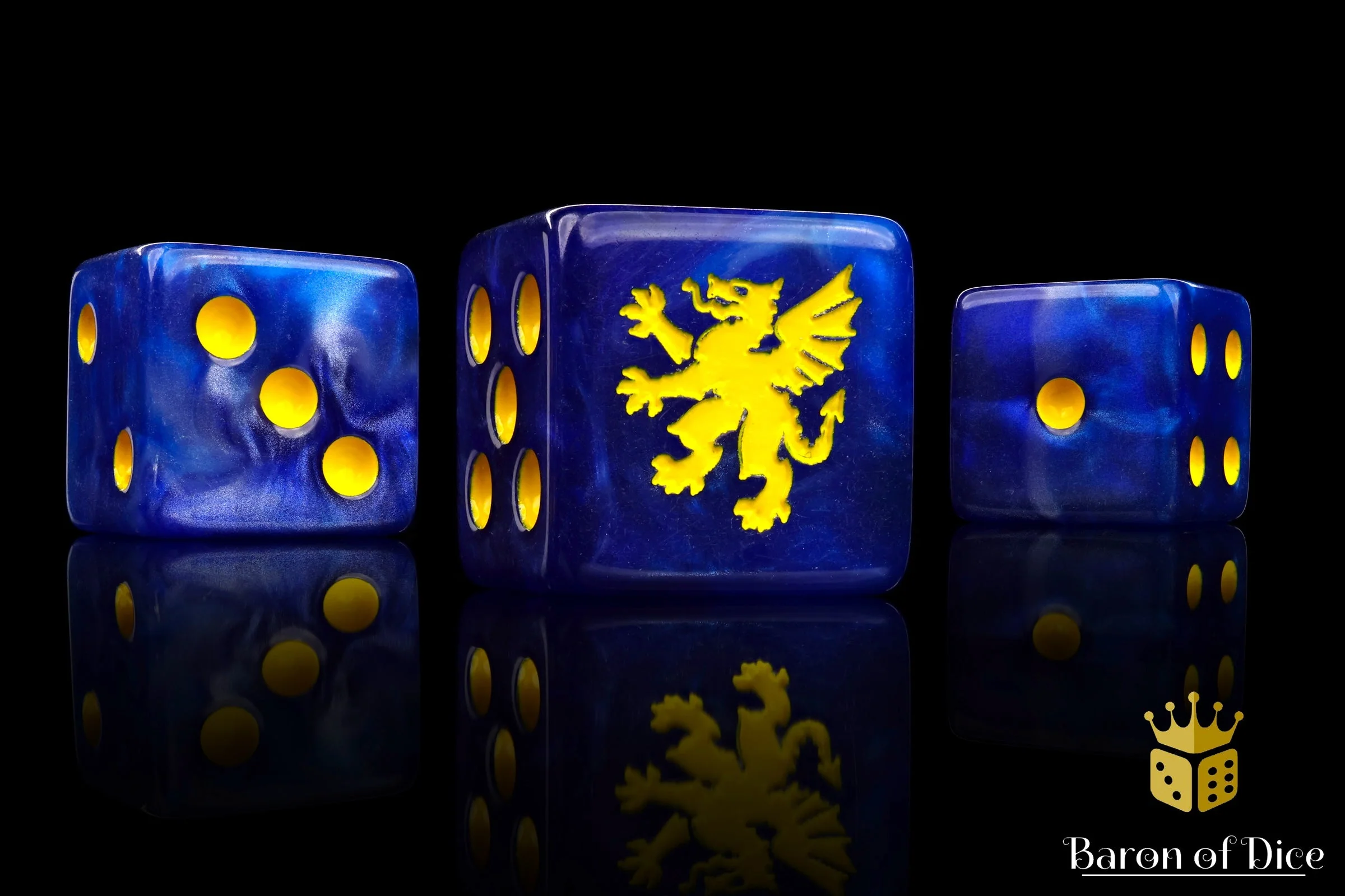 Heraldry, Blue, 16Mm Dice - Image 2