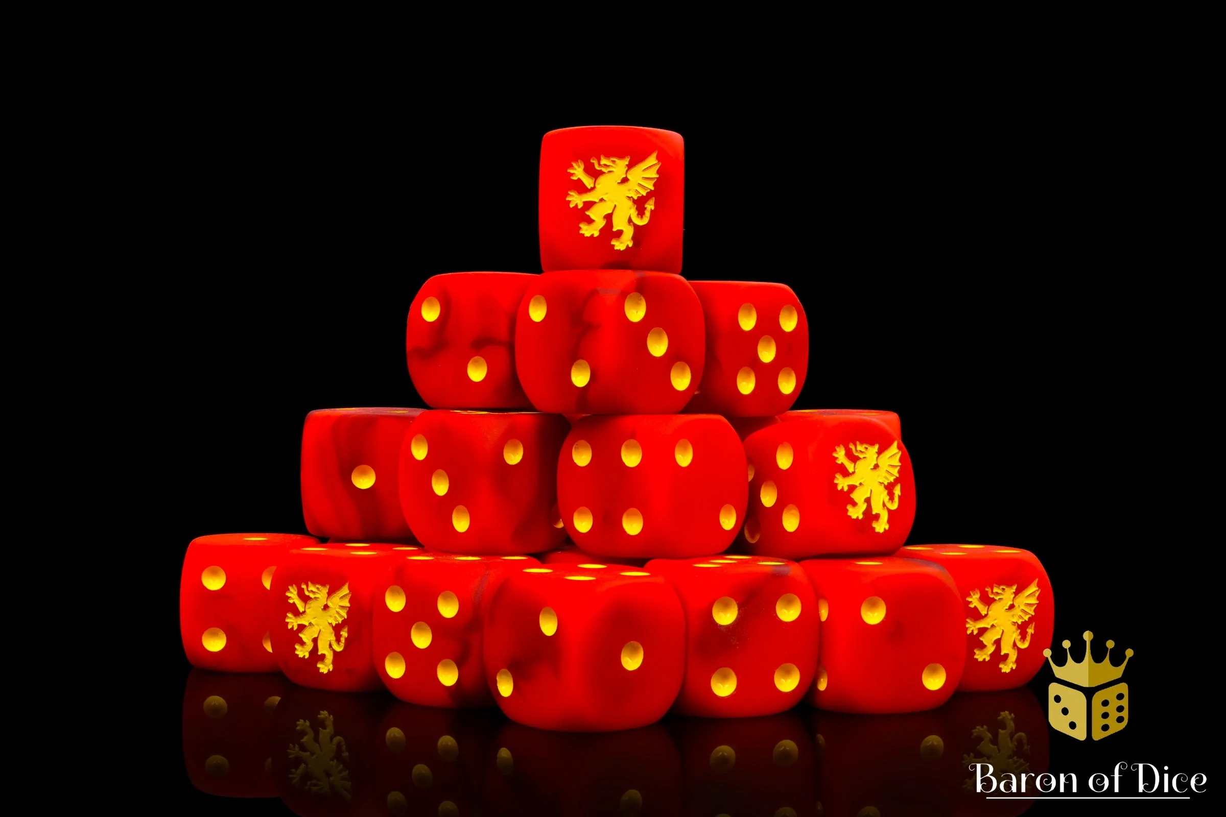 Heraldry, Red, 16Mm Dice - Image 6