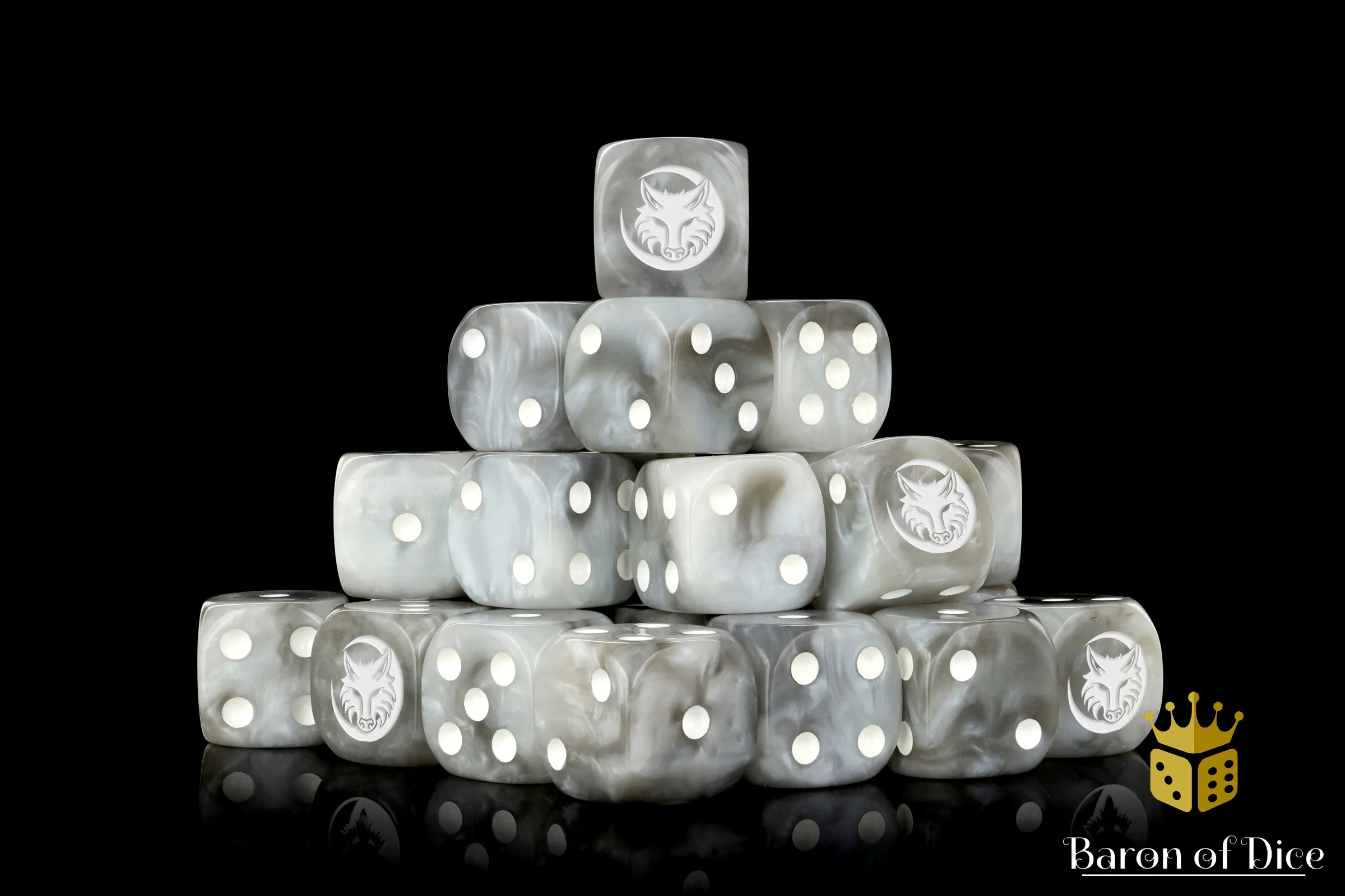 Howling Wolf, White, Dice - Image 4