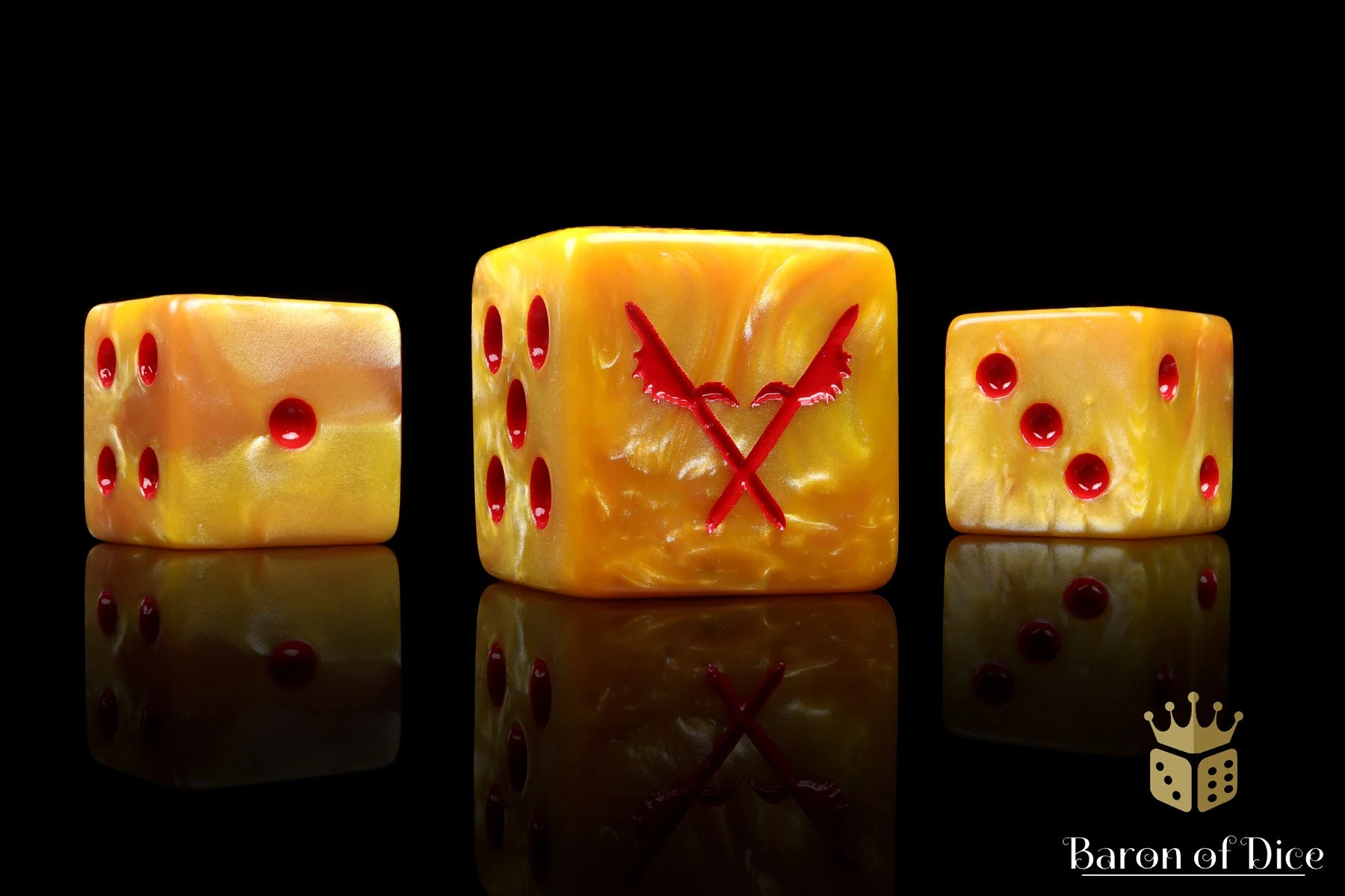 Men Of The East, Crossed Pikes, Square 16Mm Dice - Image 2