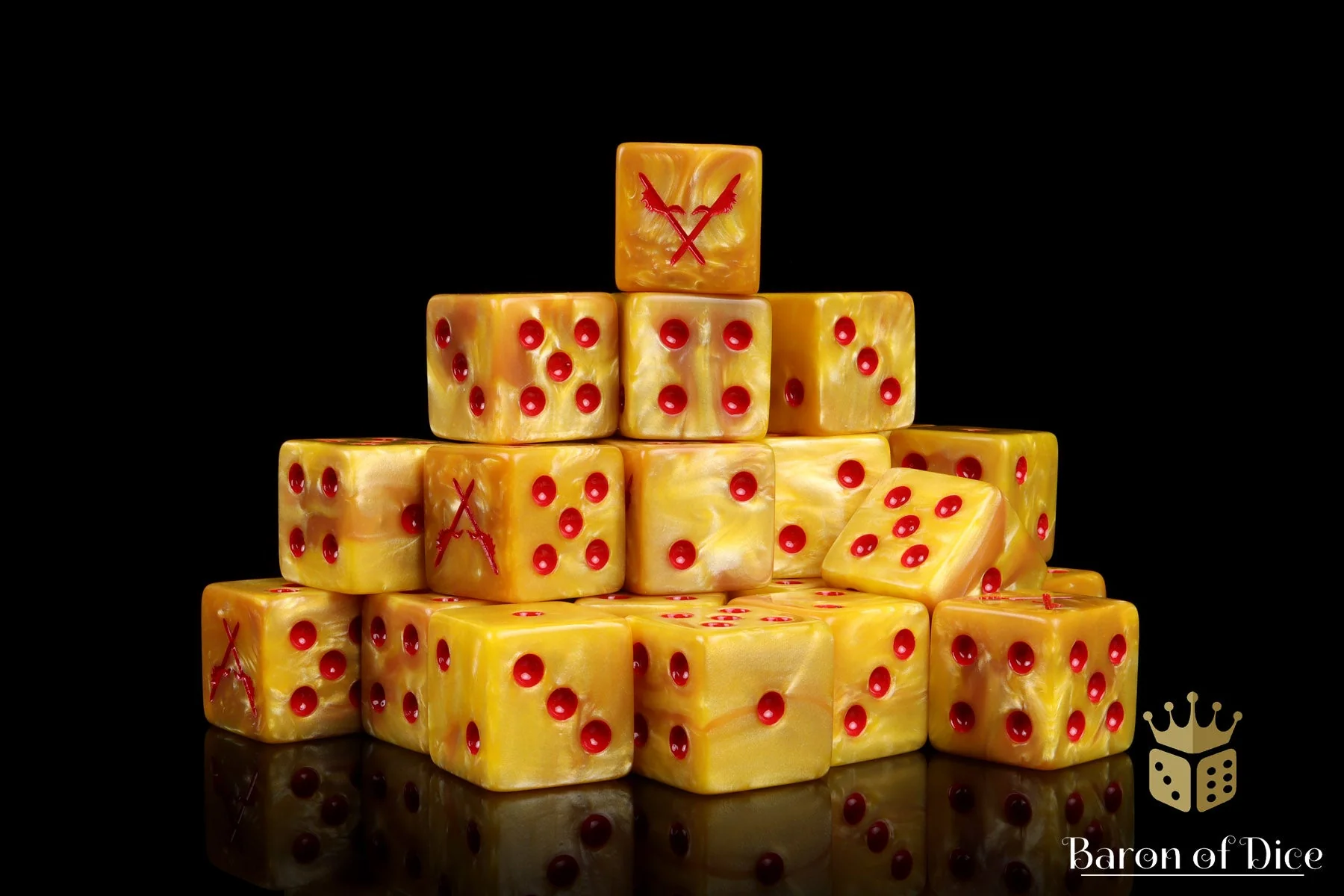 Men Of The East, Crossed Pikes, Square 16Mm Dice - Image 4