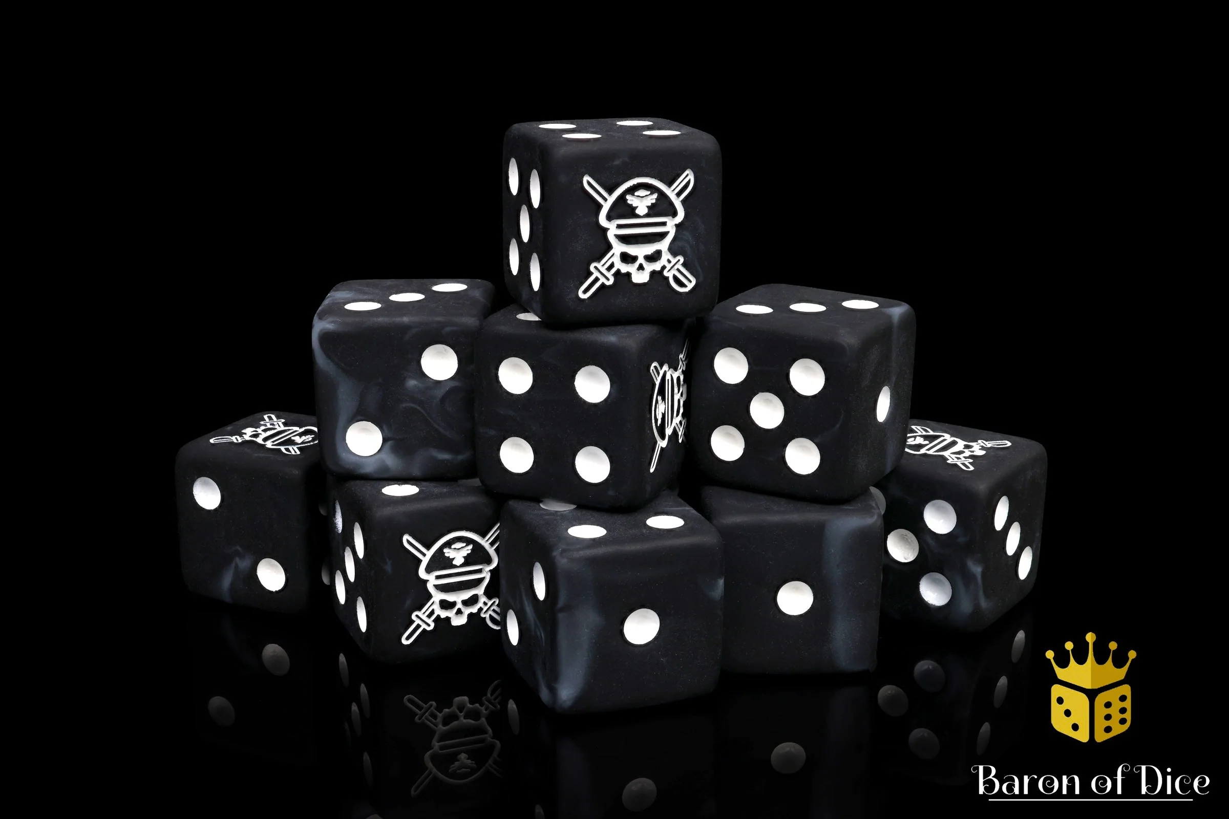 Military Sergeant, Black, 16Mm Dice - Image 2