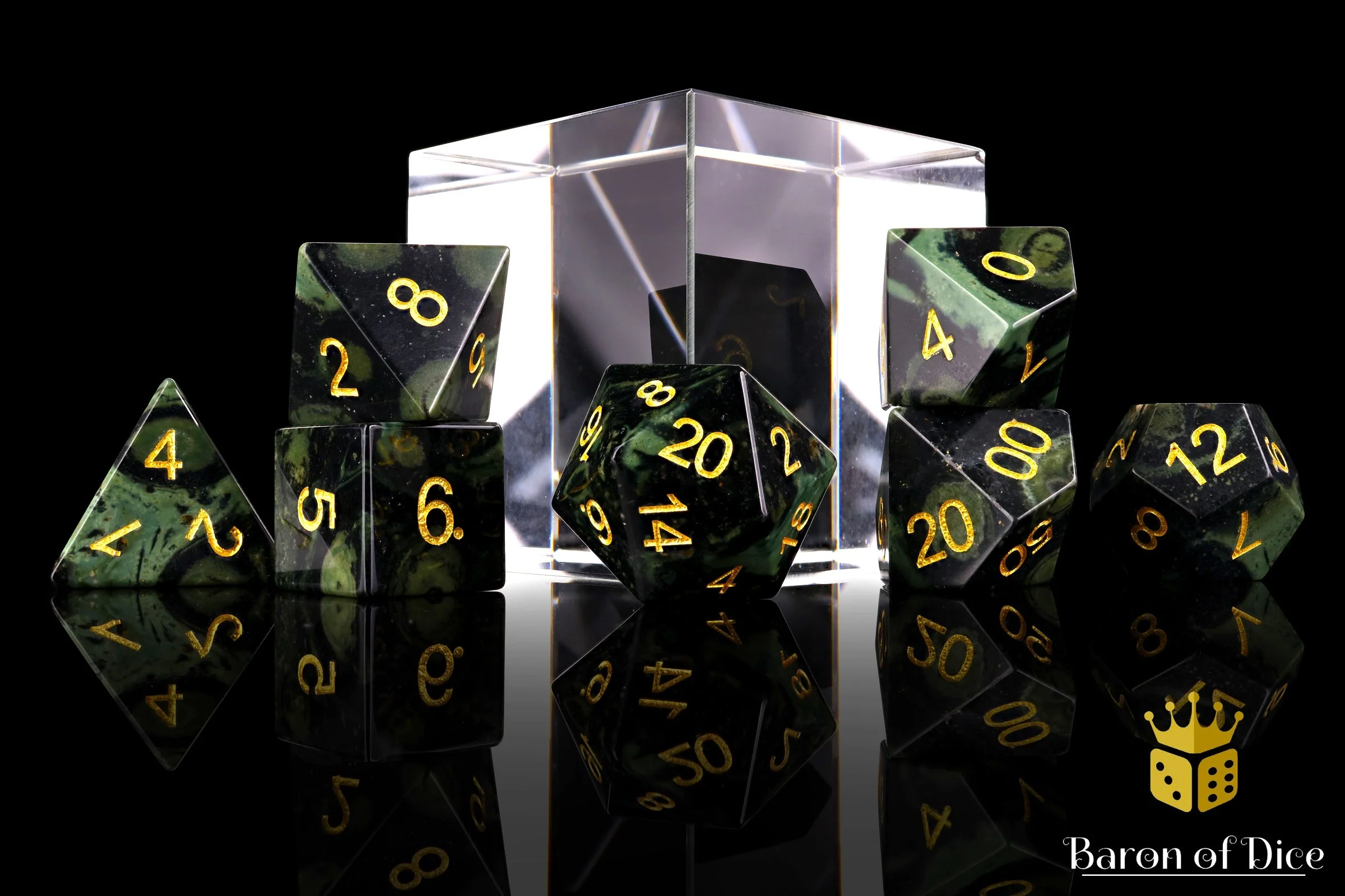 Natural Warp Stone Rpg Dice Set - 7 Pieces - Image 3