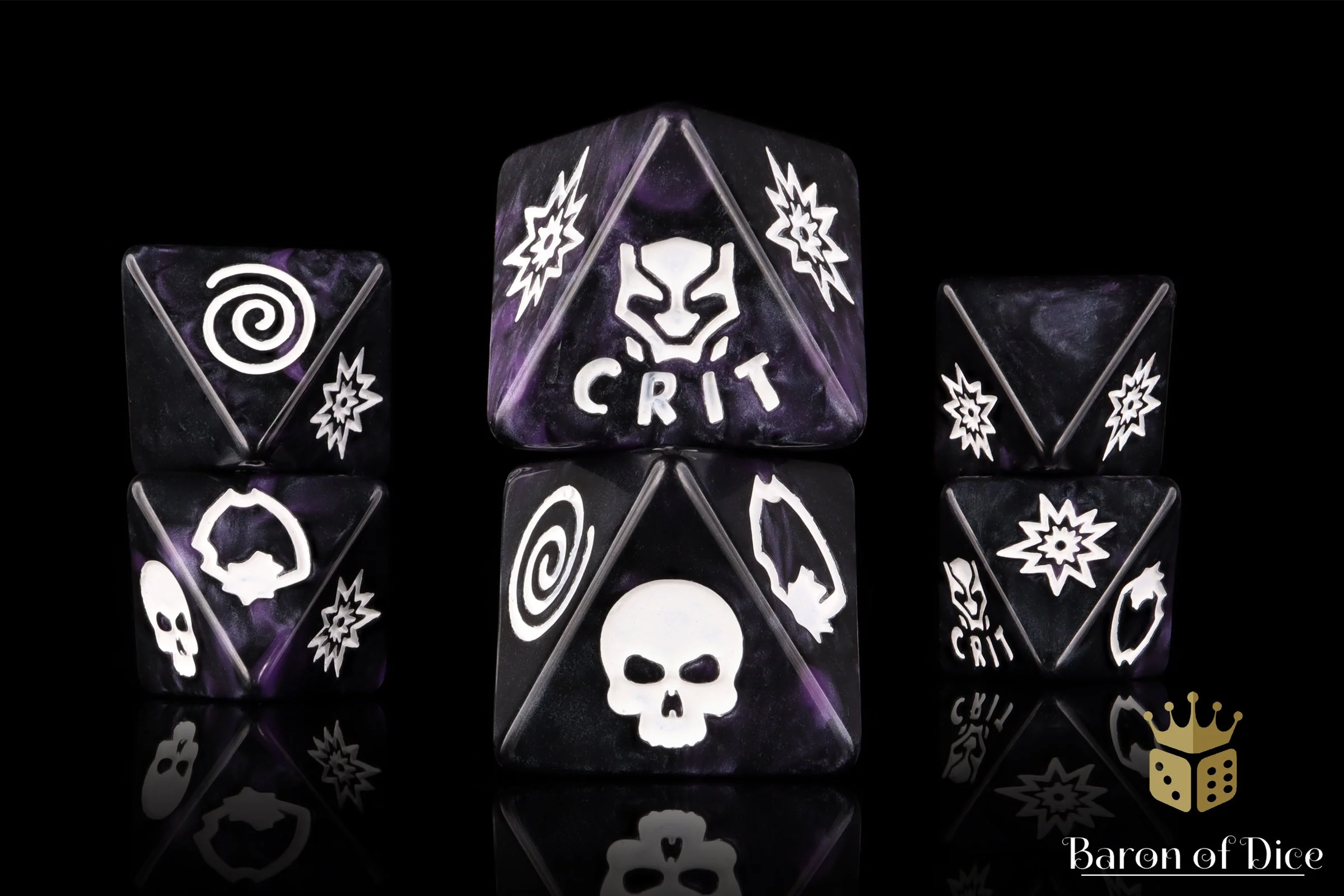 Panther Purple D8 Dice Set - Image 2