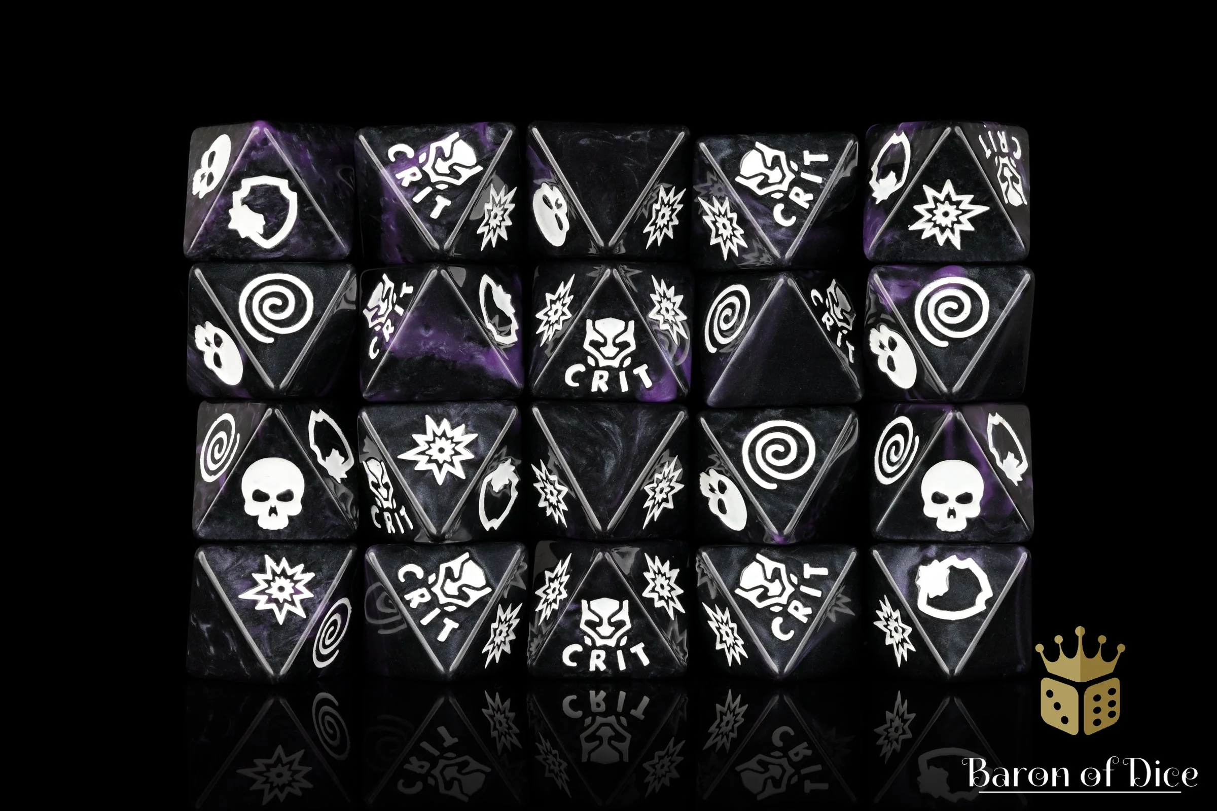 Panther Purple D8 Dice Set - Image 3