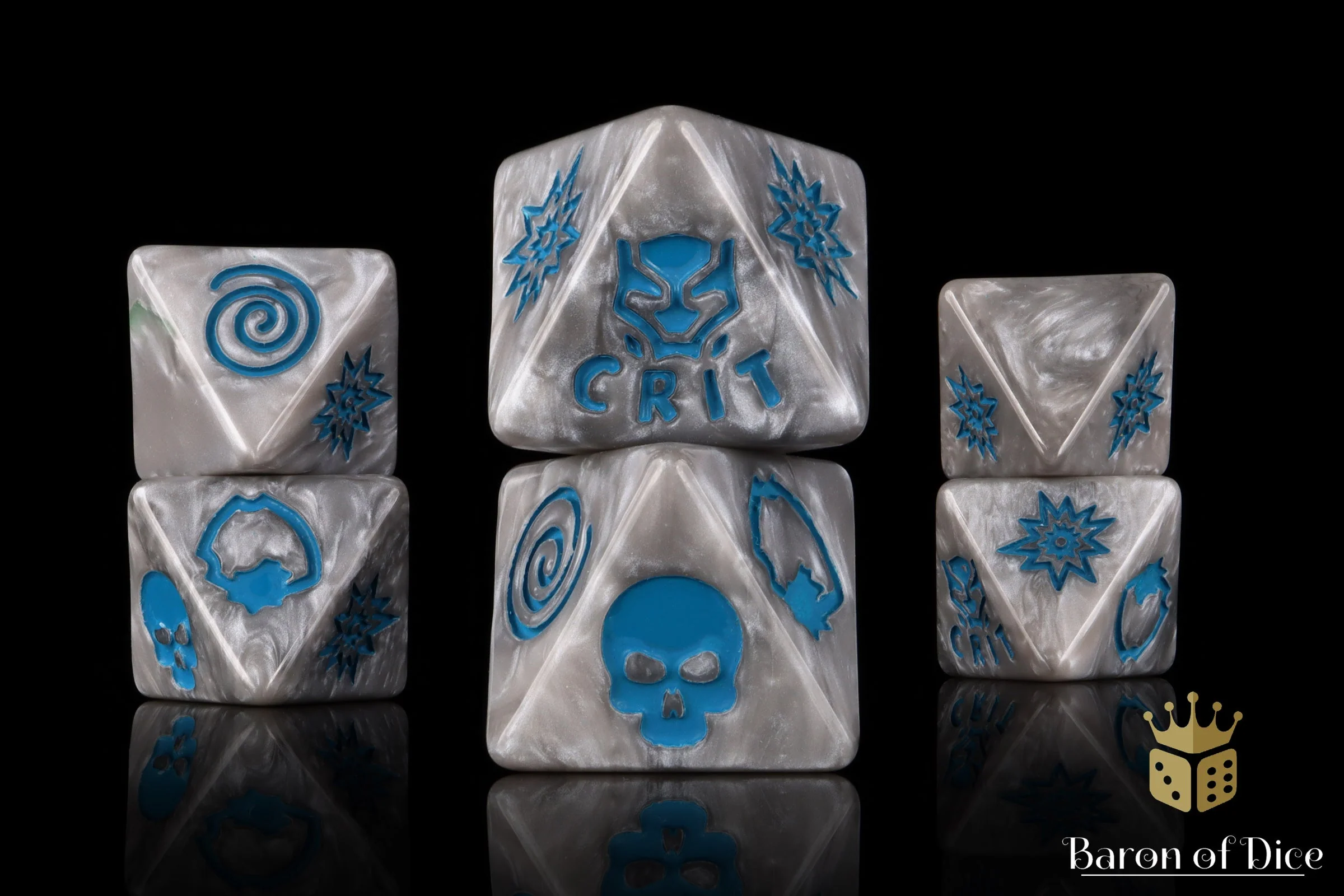 Panther Silver D8 Dice Set - Image 2