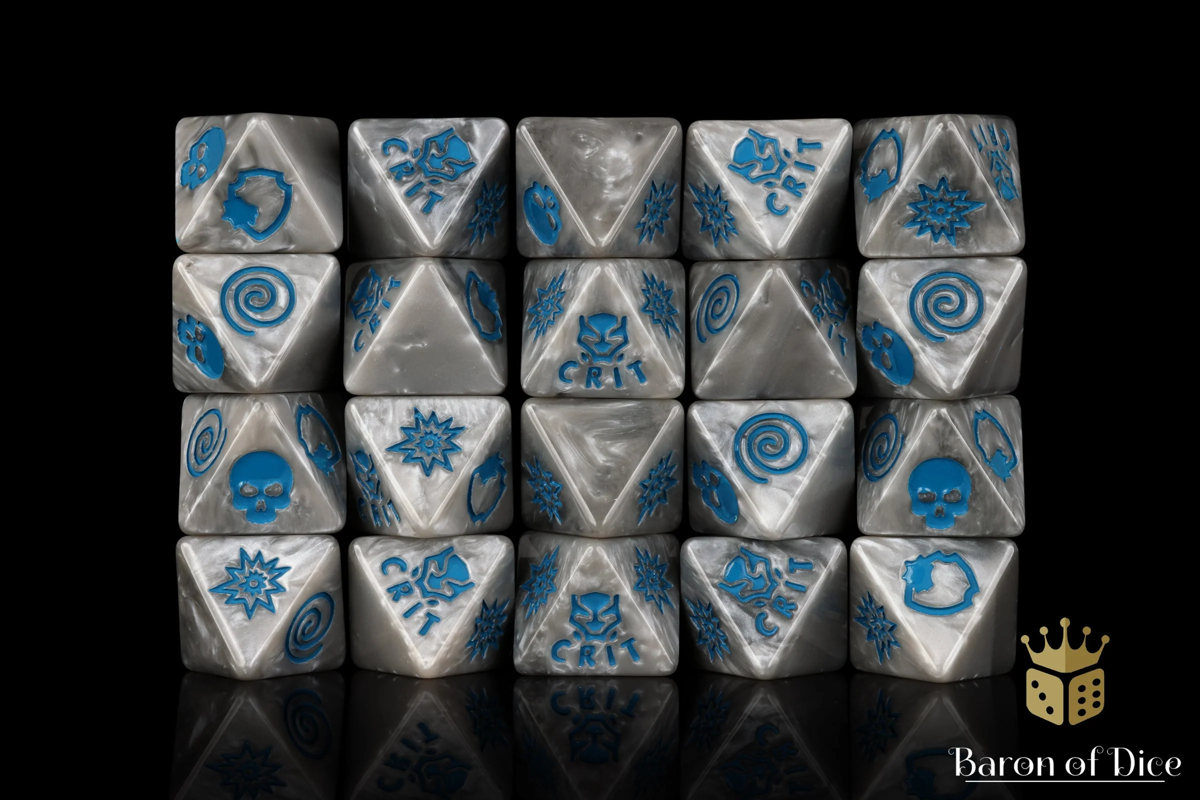Panther Silver D8 Dice Set - Image 3