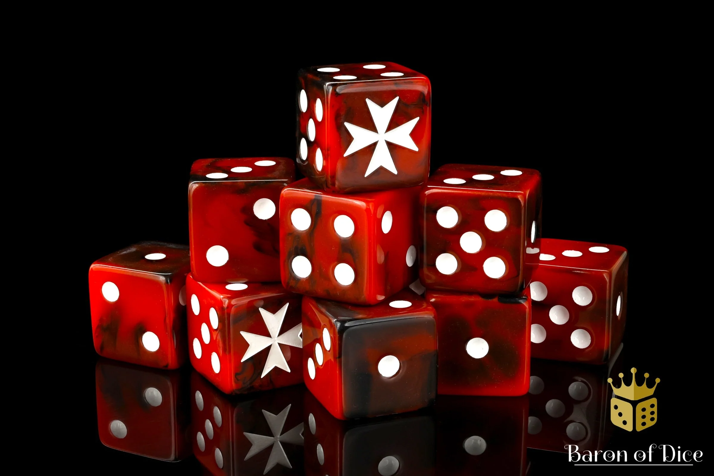 Red Templar, 16Mm Dice - Image 6