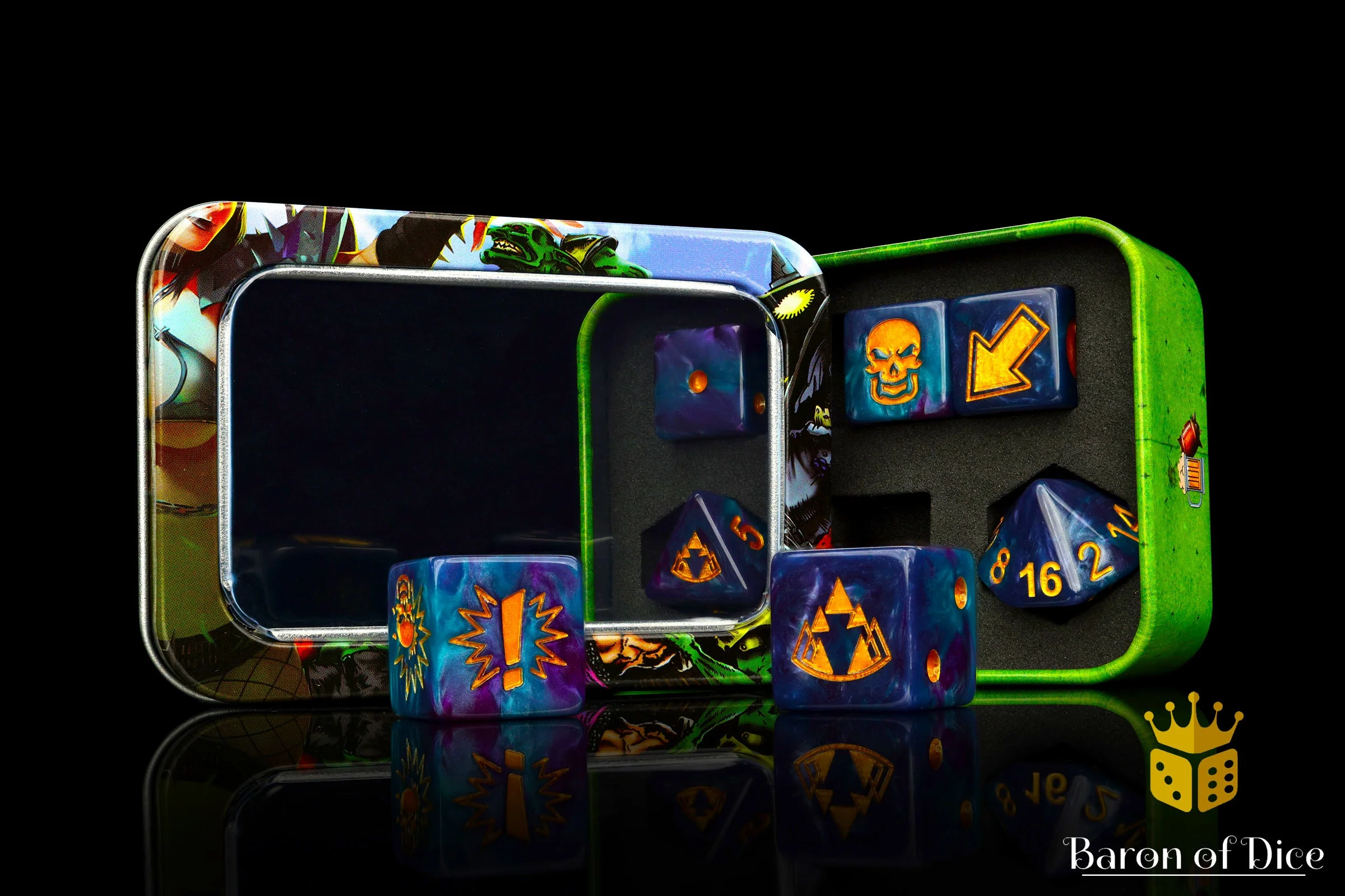 Tanzanite, Football Dice Sets - Image 5