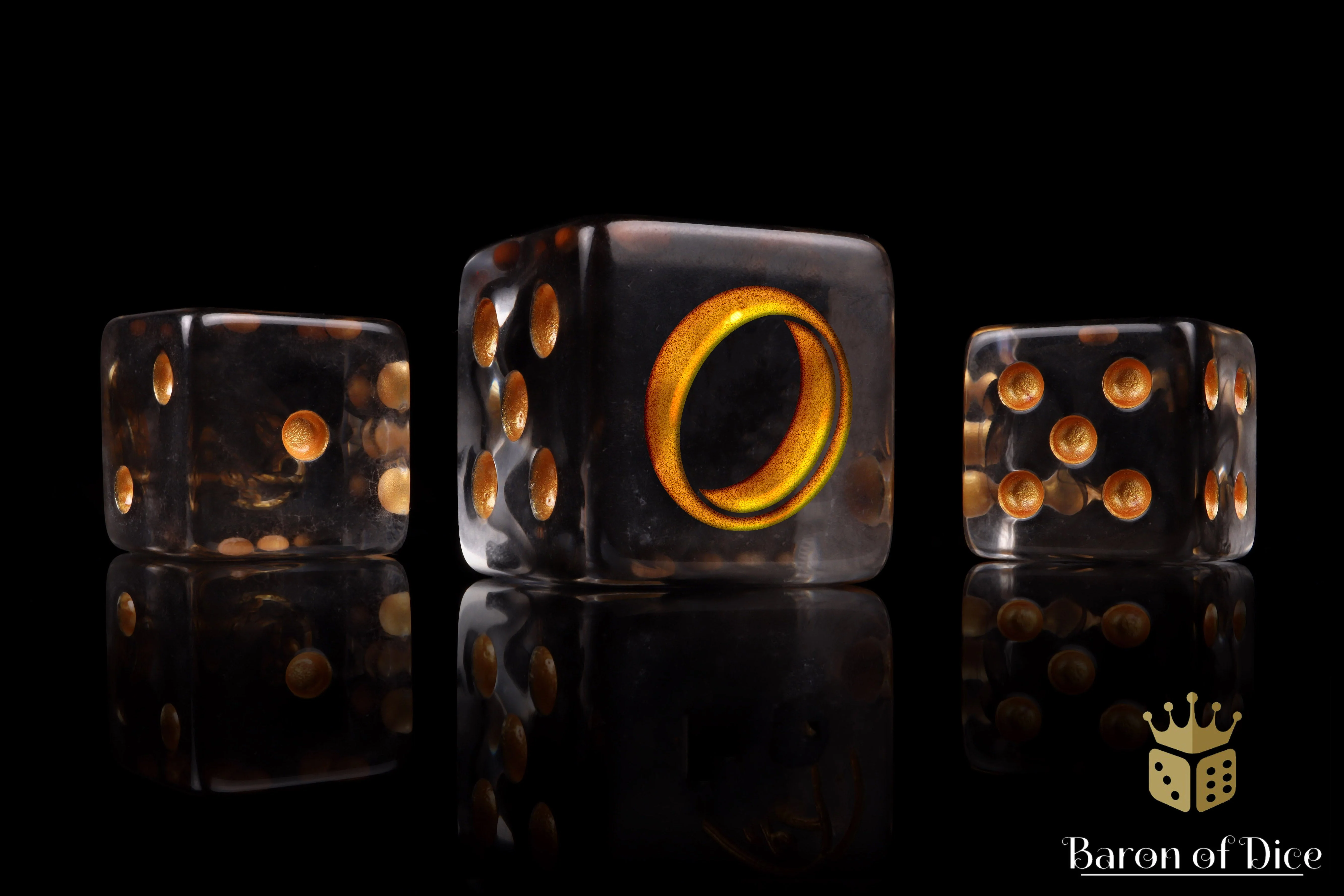 Translucent Gold Ring, 16Mm Dice - Image 2
