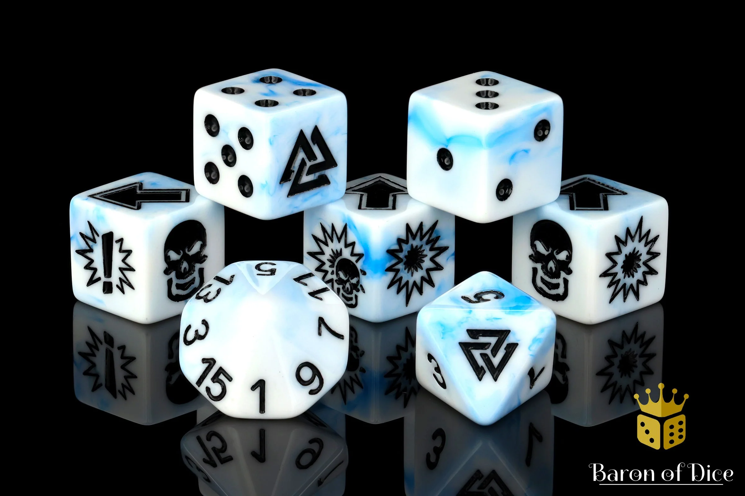 White Ice, Football Dice Sets - Image 10