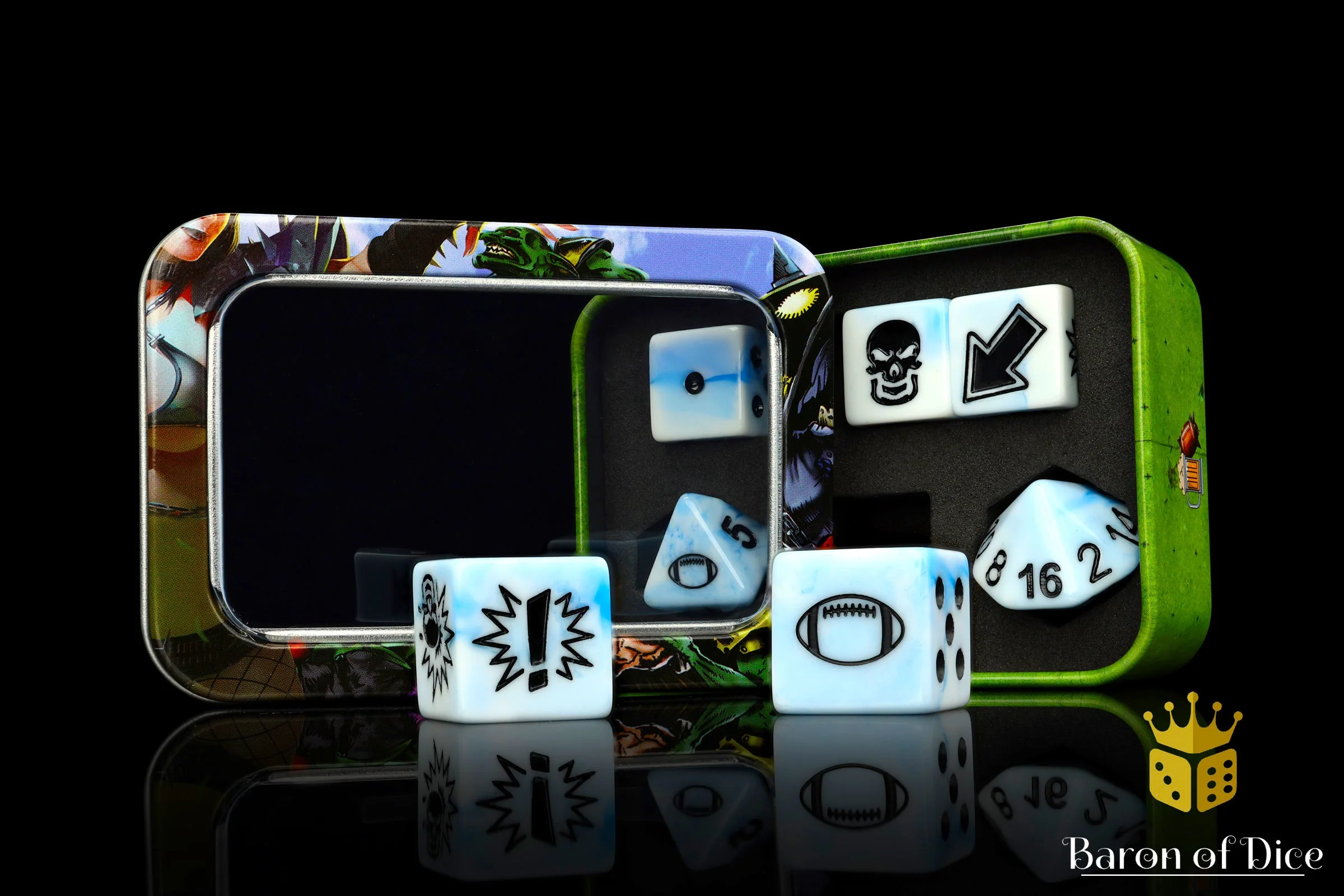 White Ice, Football Dice Sets - Image 2