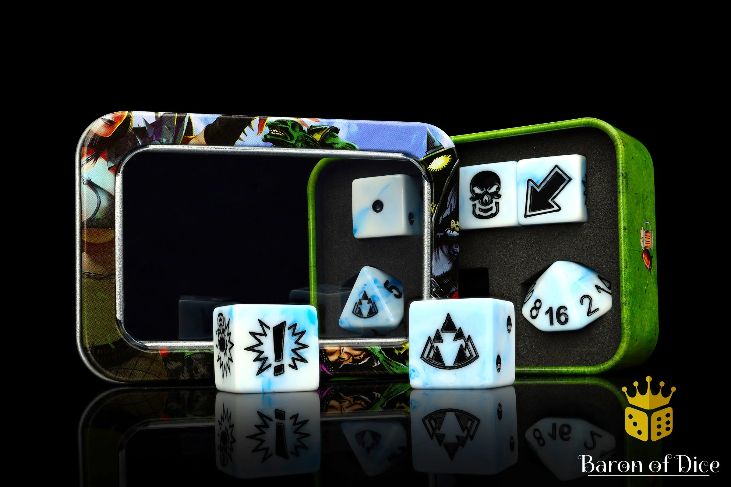White Ice, Football Dice Sets - Image 3