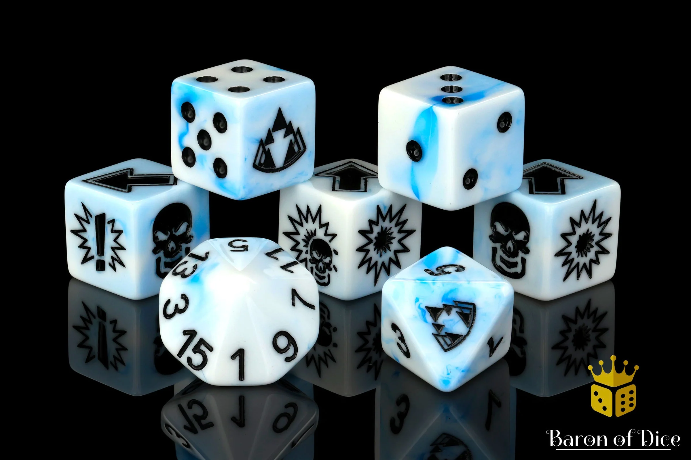 White Ice, Football Dice Sets - Image 6