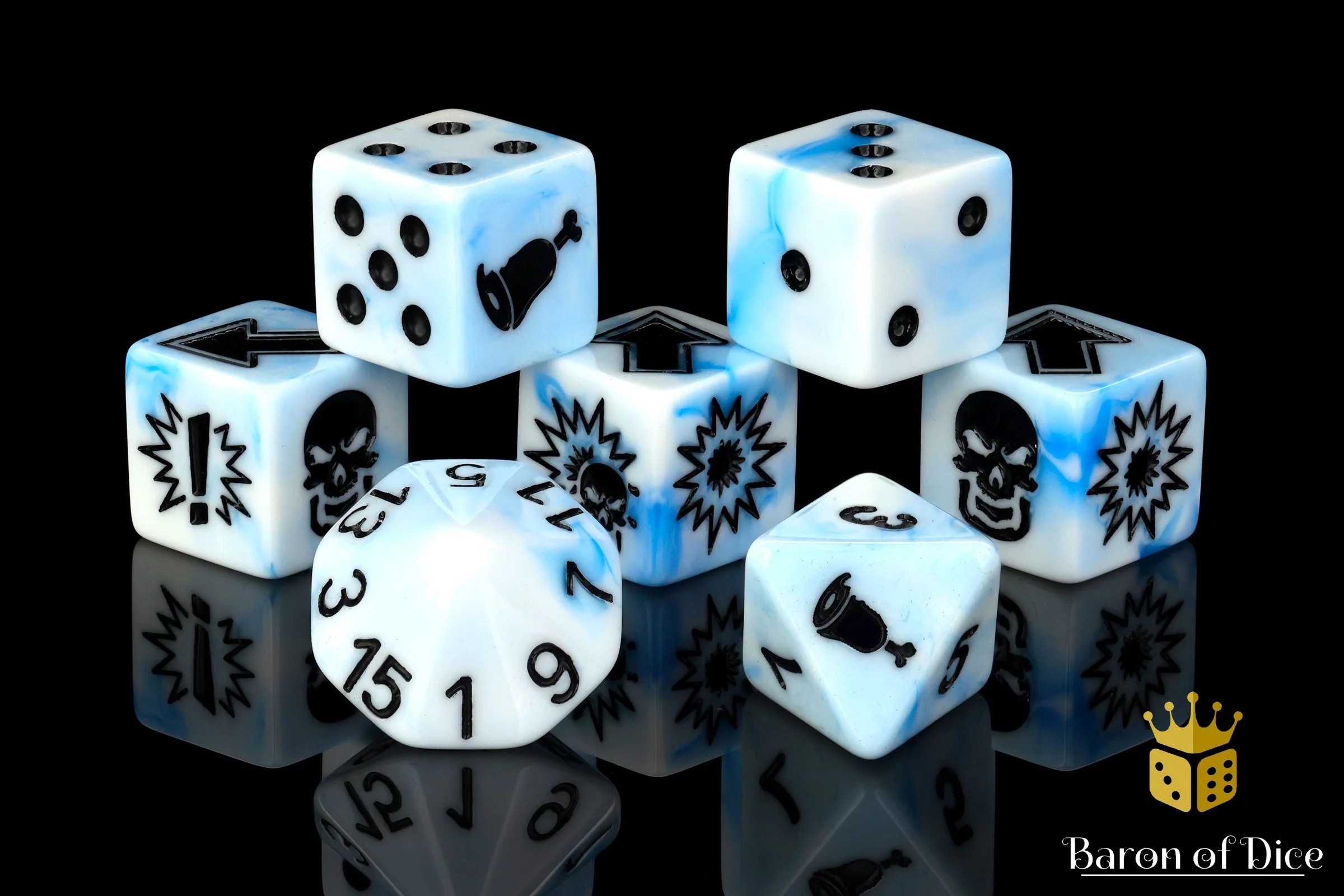 White Ice, Football Dice Sets - Image 8
