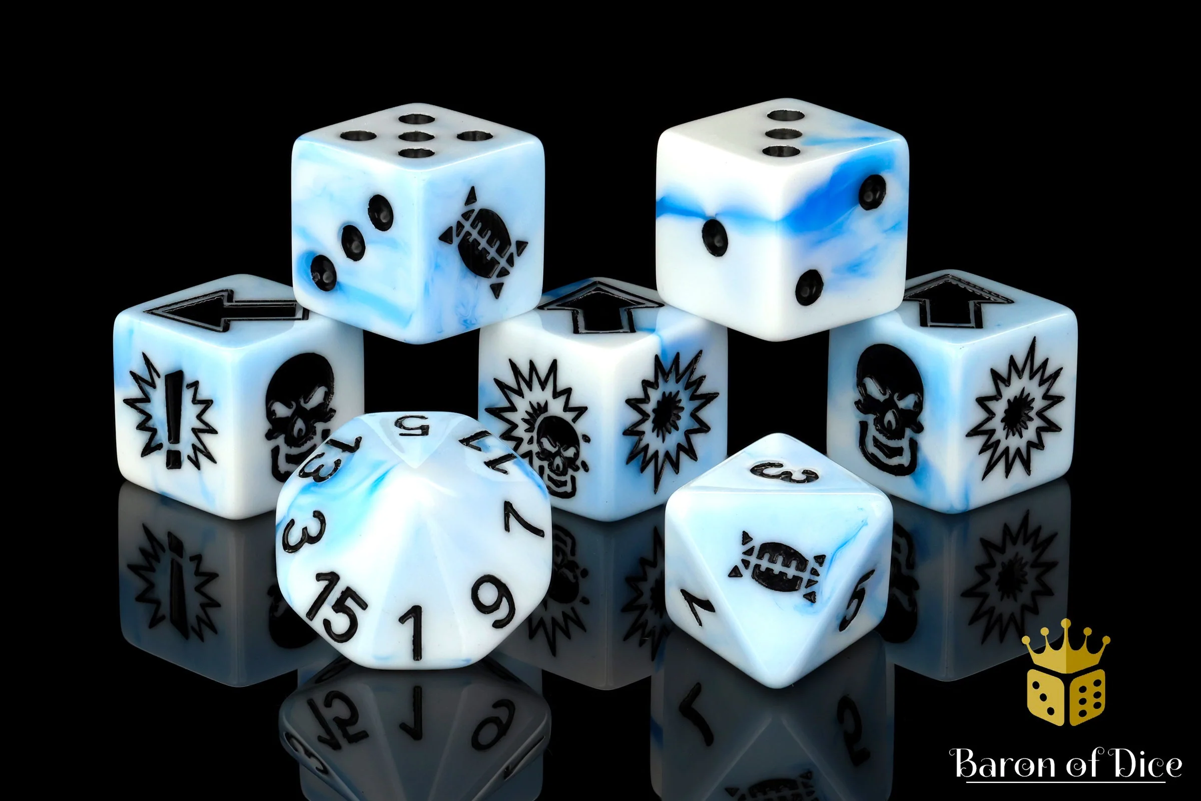 White Ice, Football Dice Sets - Image 9