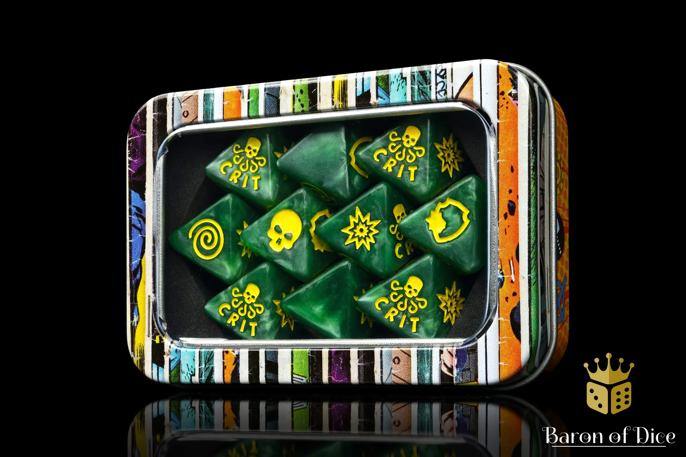 World Domination Green D8 Dice Set - Image 4